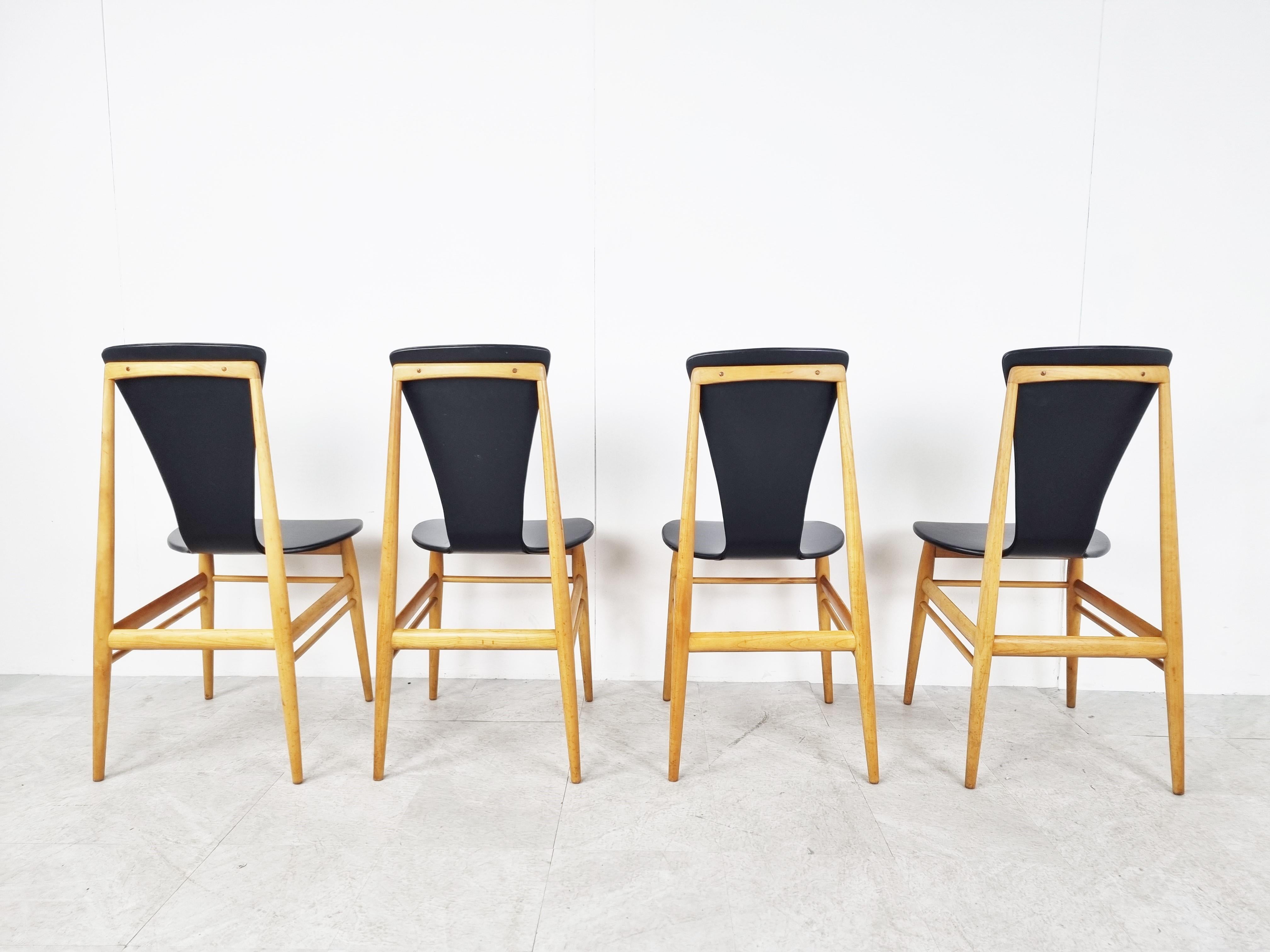 Dining Chairs by Inger Klingenberg Set of 4, 1950s 1