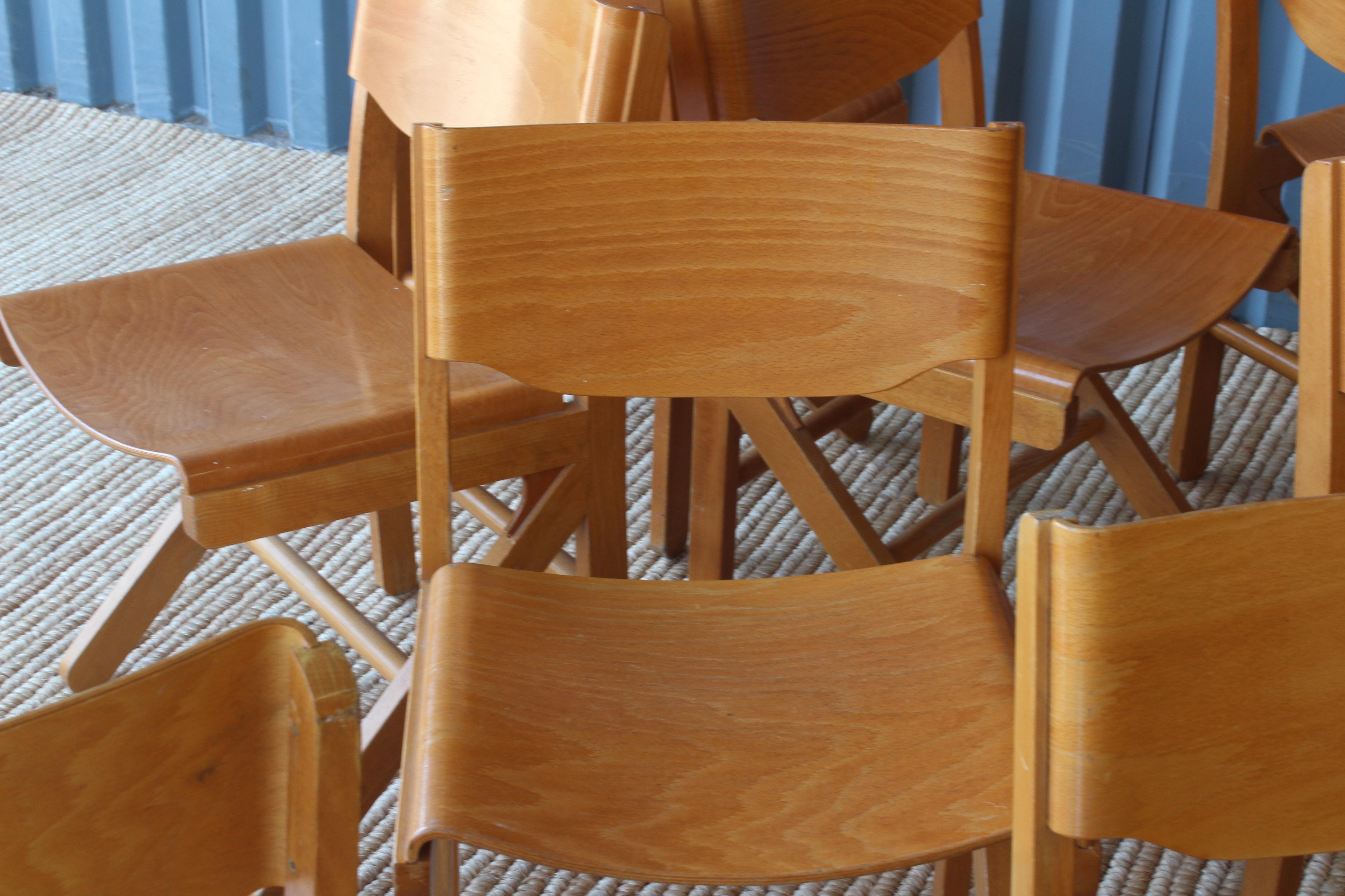 Dining Chairs by Joamin Baumann, France, 1960s In Good Condition In Los Angeles, CA