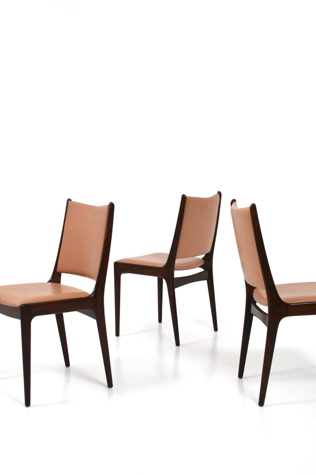 Danish Dining Chairs by Johannes Andersen for Uldum Møbelfabrik 1960s