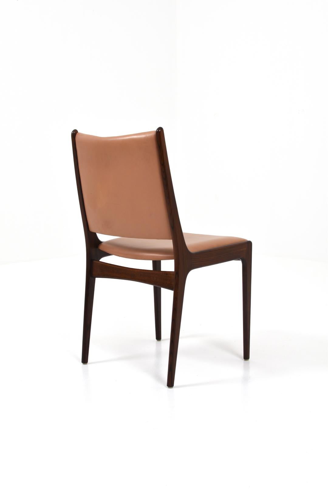 Dining Chairs by Johannes Andersen for Uldum Møbelfabrik 1960s 2