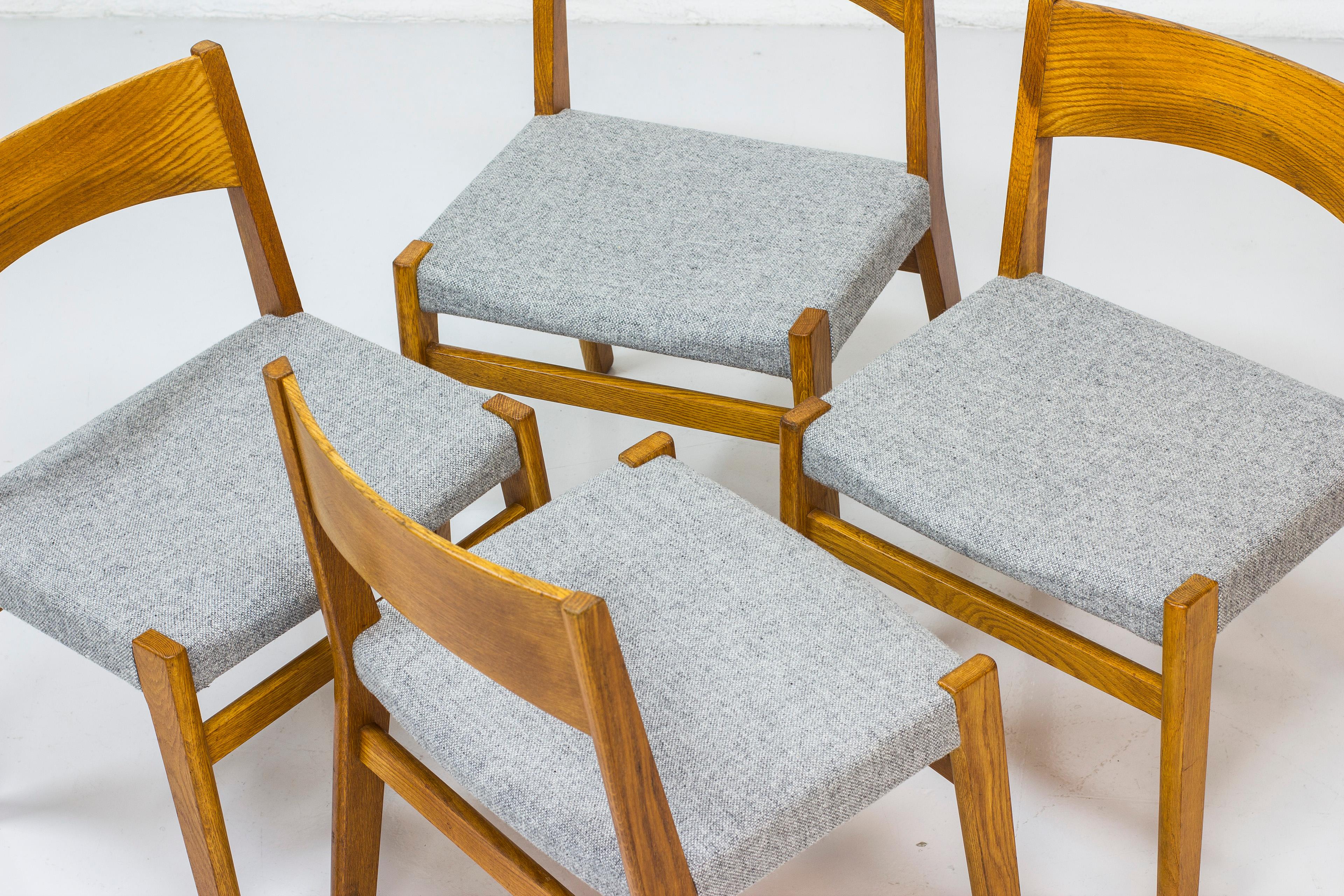 Dining chairs by John Vedel Rieper for Erhard Rasmussen, Denmark, circa 1957 For Sale 1