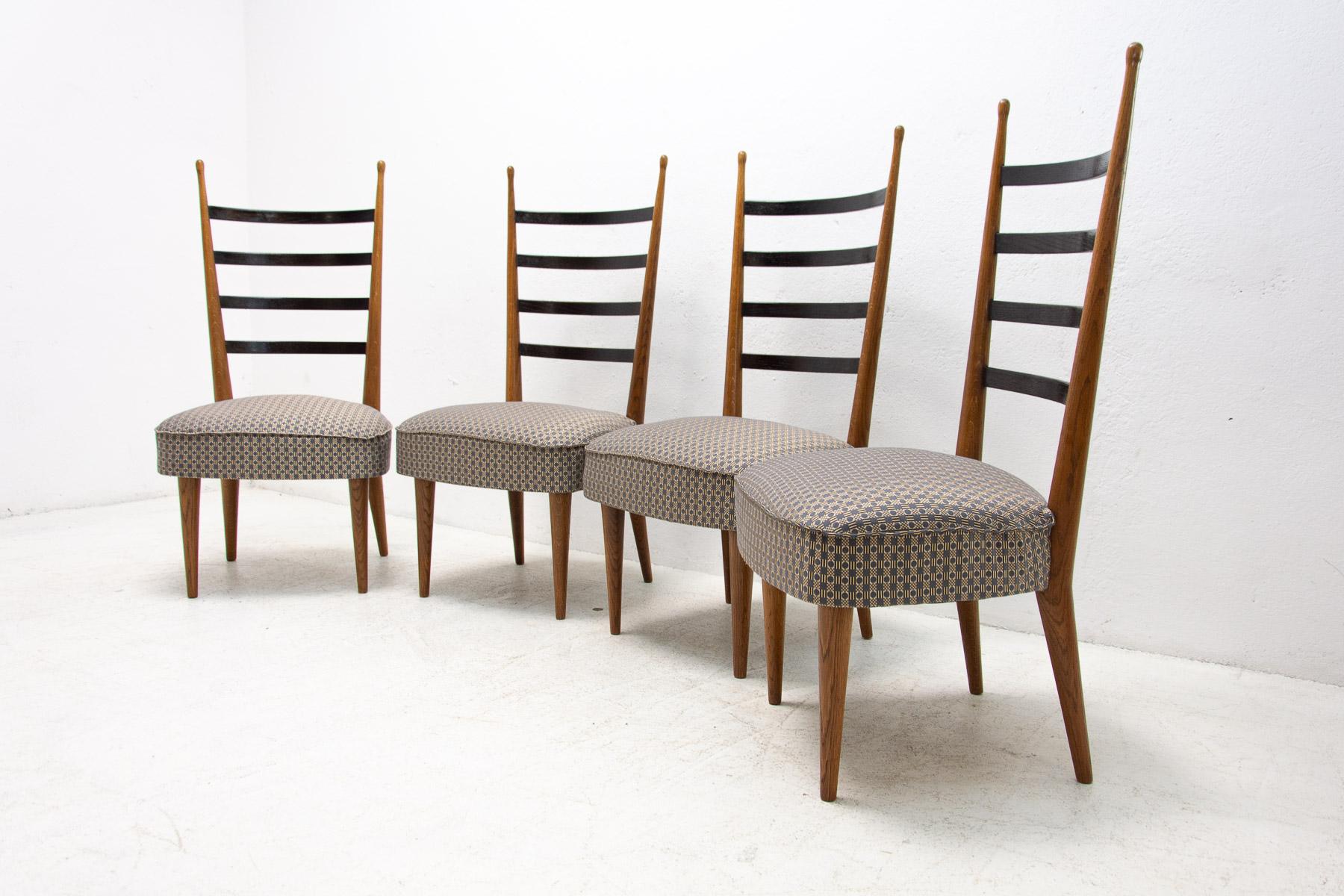 Dining Chairs by Josef Pehr, Czechoslovakia, 1940s, Set of 4 For Sale 1
