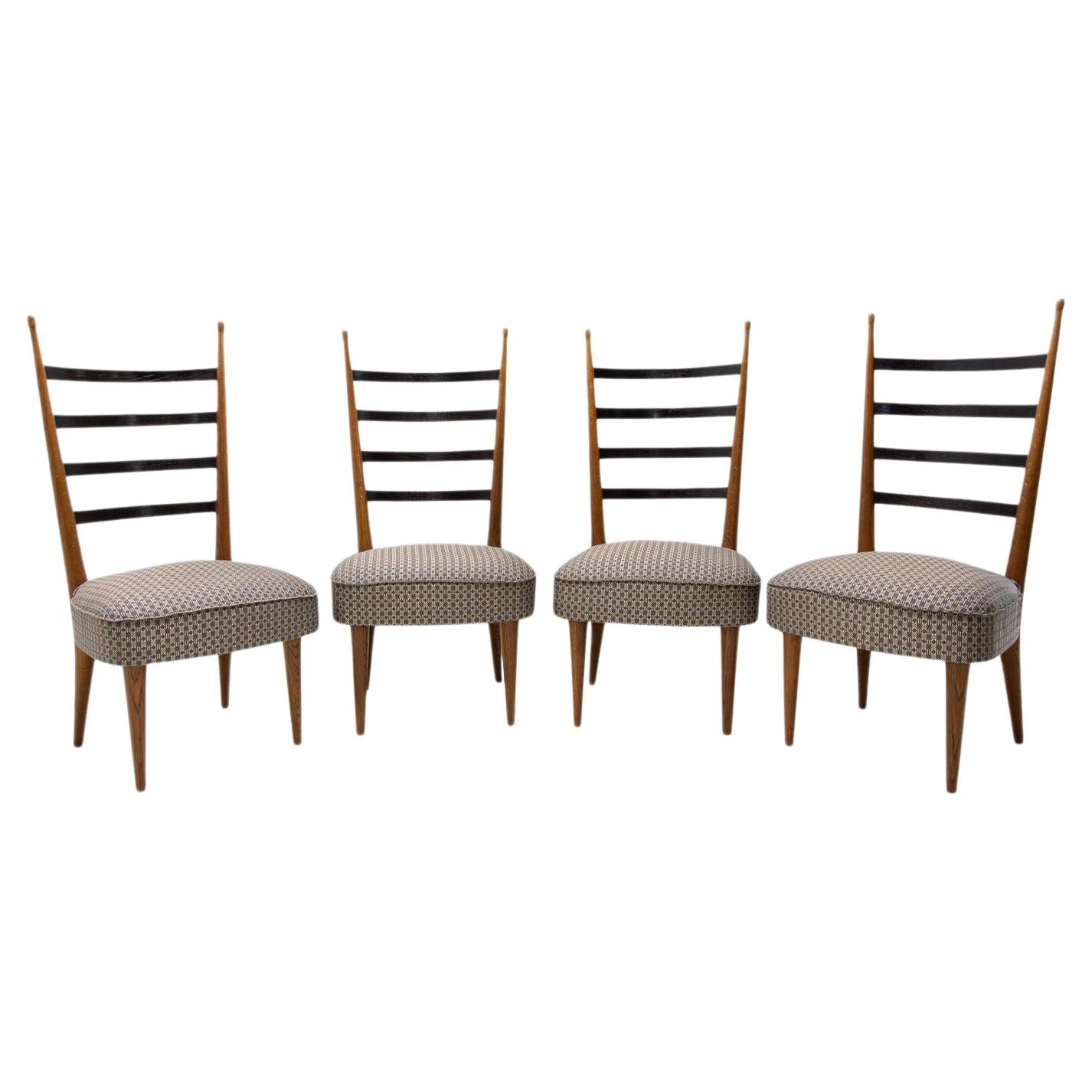 Dining Chairs by Josef Pehr, Czechoslovakia, 1940s, Set of 4 For Sale