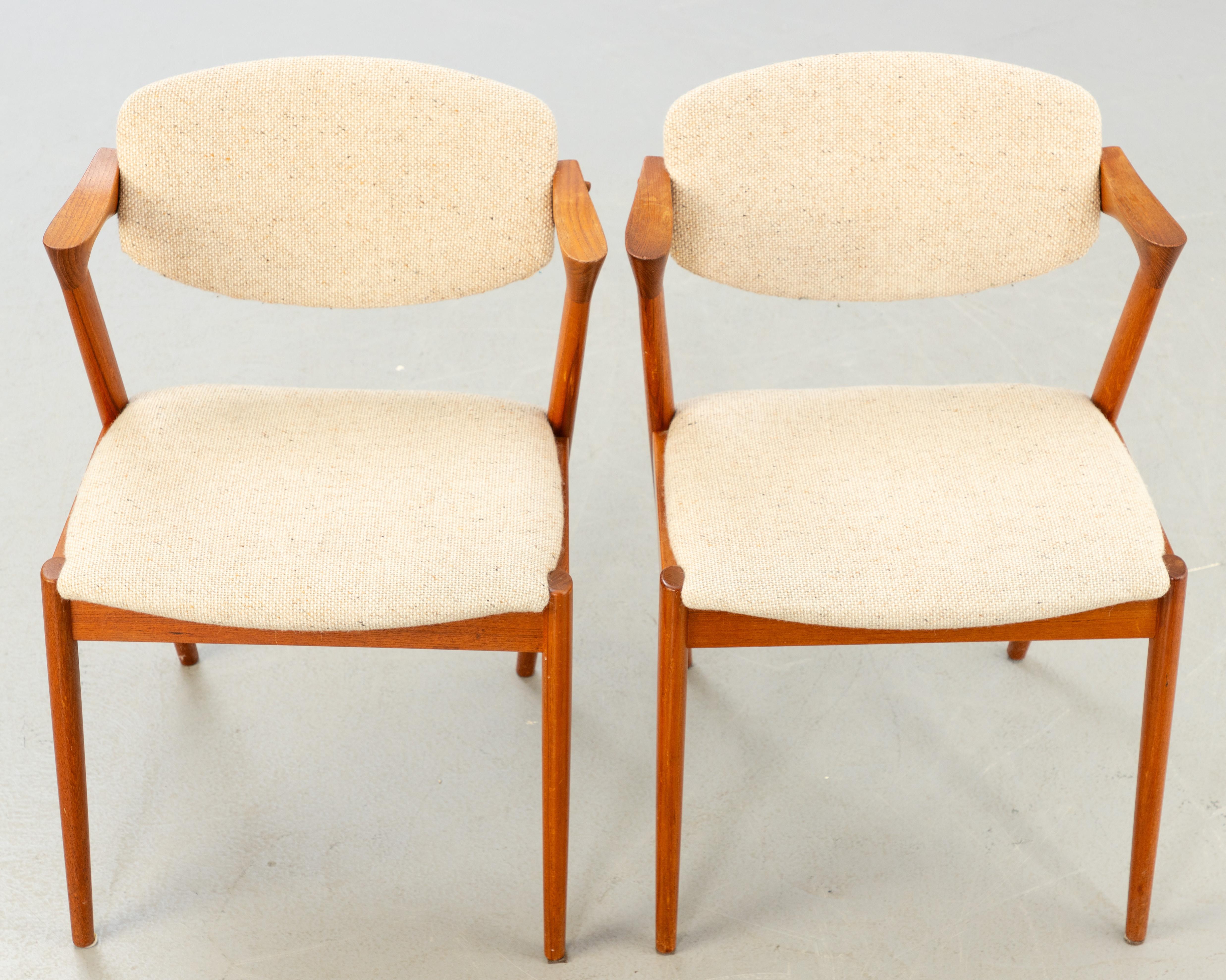 Hardwood Dining Chairs by Kai Kristiansen Model 42 For Sale