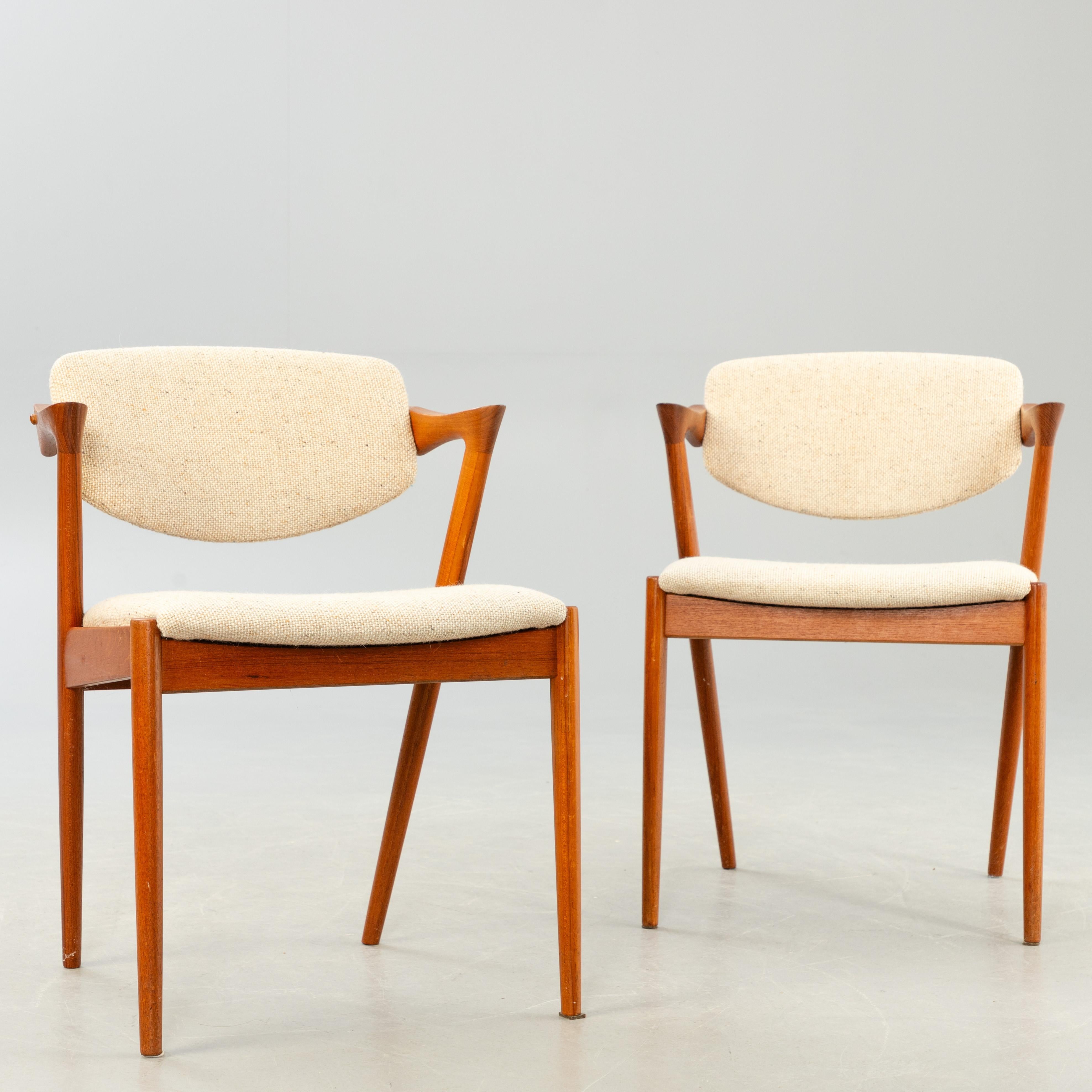 Dining Chairs by Kai Kristiansen Model 42 For Sale 2