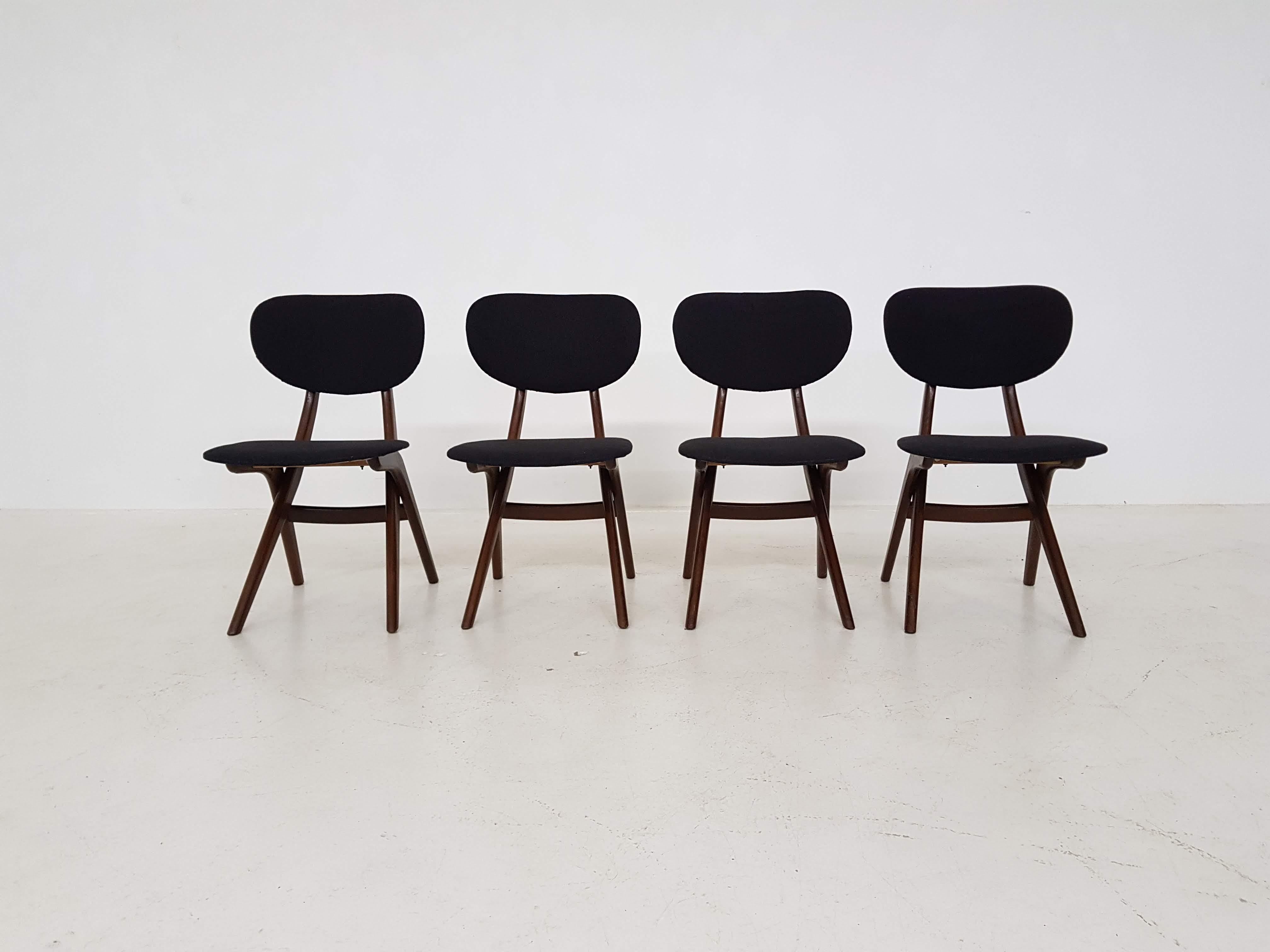 Scandinavian Modern Dining Chairs by Louis van Teeffelen for Wébé, Dutch Design, 1950s