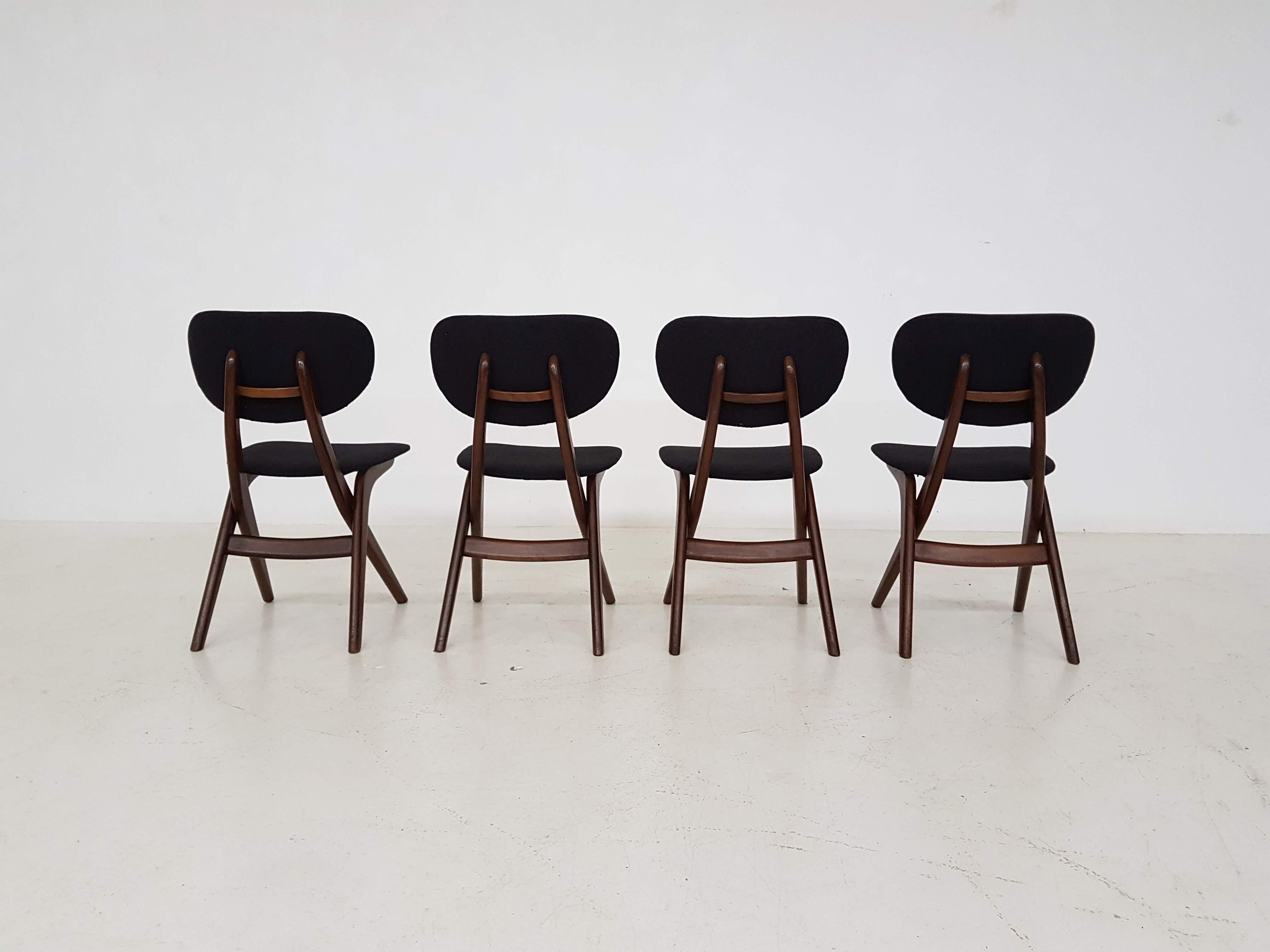 Dining Chairs by Louis van Teeffelen for Wébé, Dutch Design, 1950s In Good Condition In Amsterdam, NL