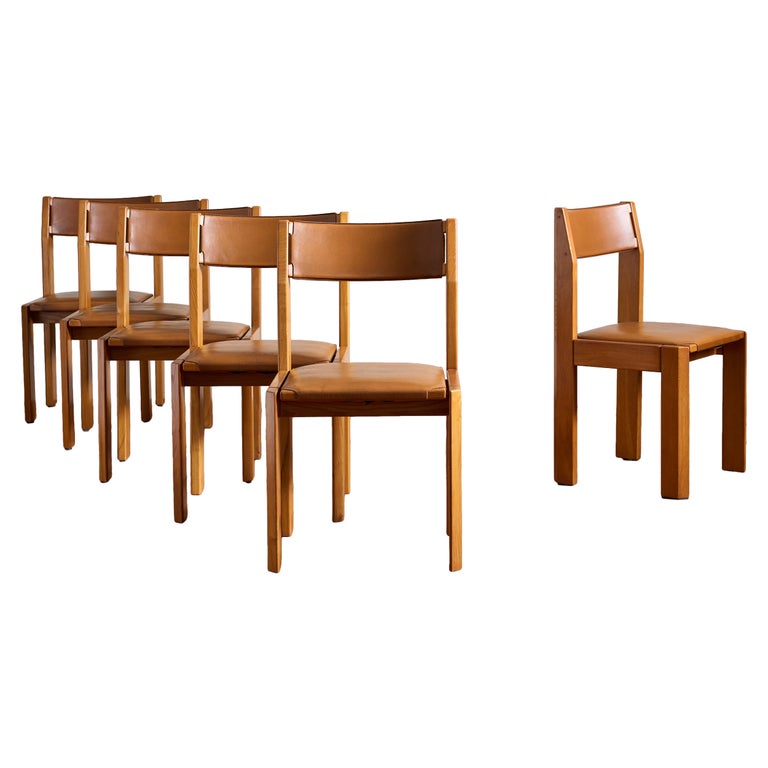 Lot De 6 Chaises Roche Bobois – Fer Forgé Et Bois – Salle à Manger – Marron