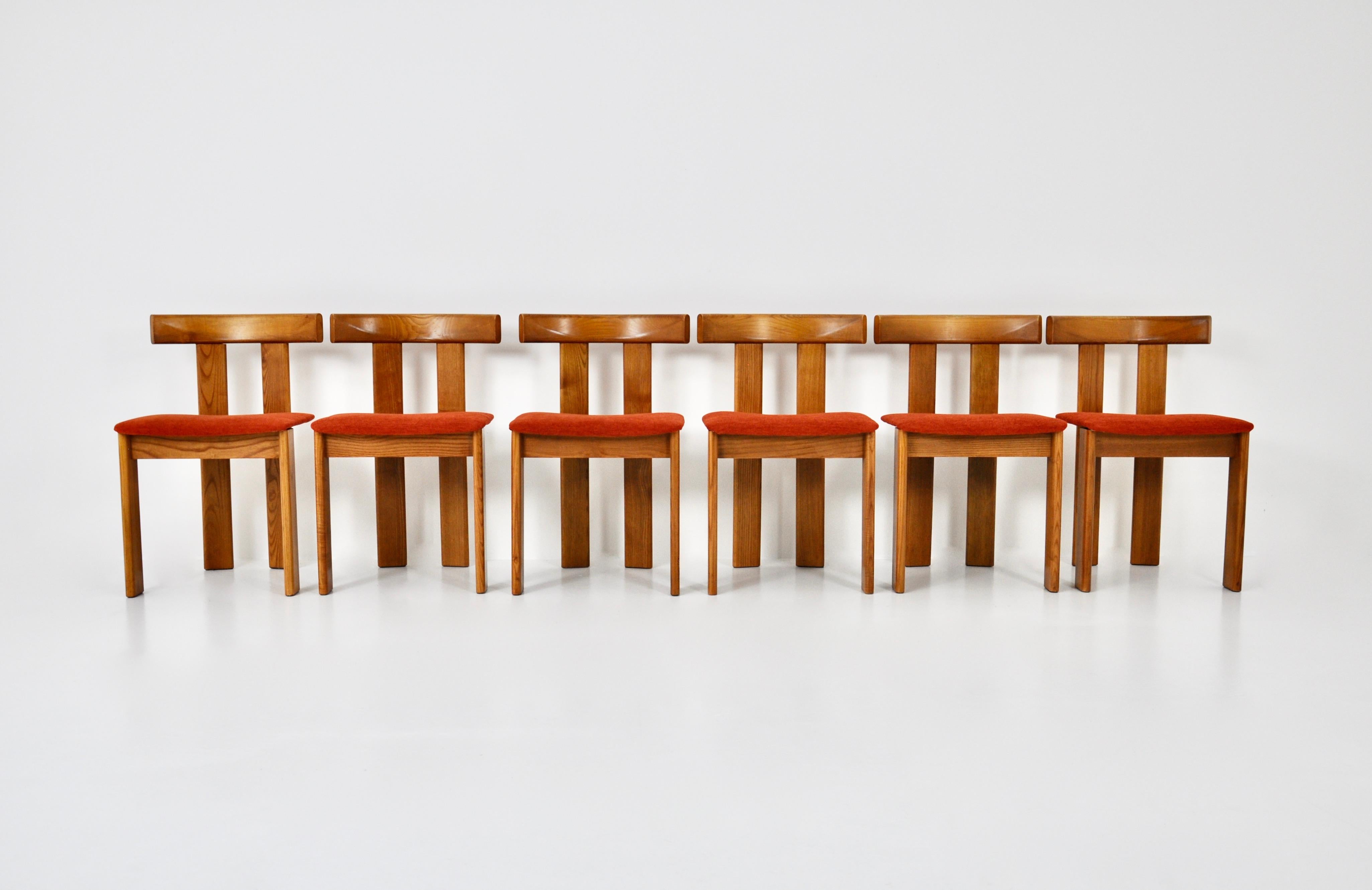 Dining chairs by Luigi Vaghi for Former, set of 6, 1960s In Good Condition For Sale In Lasne, BE