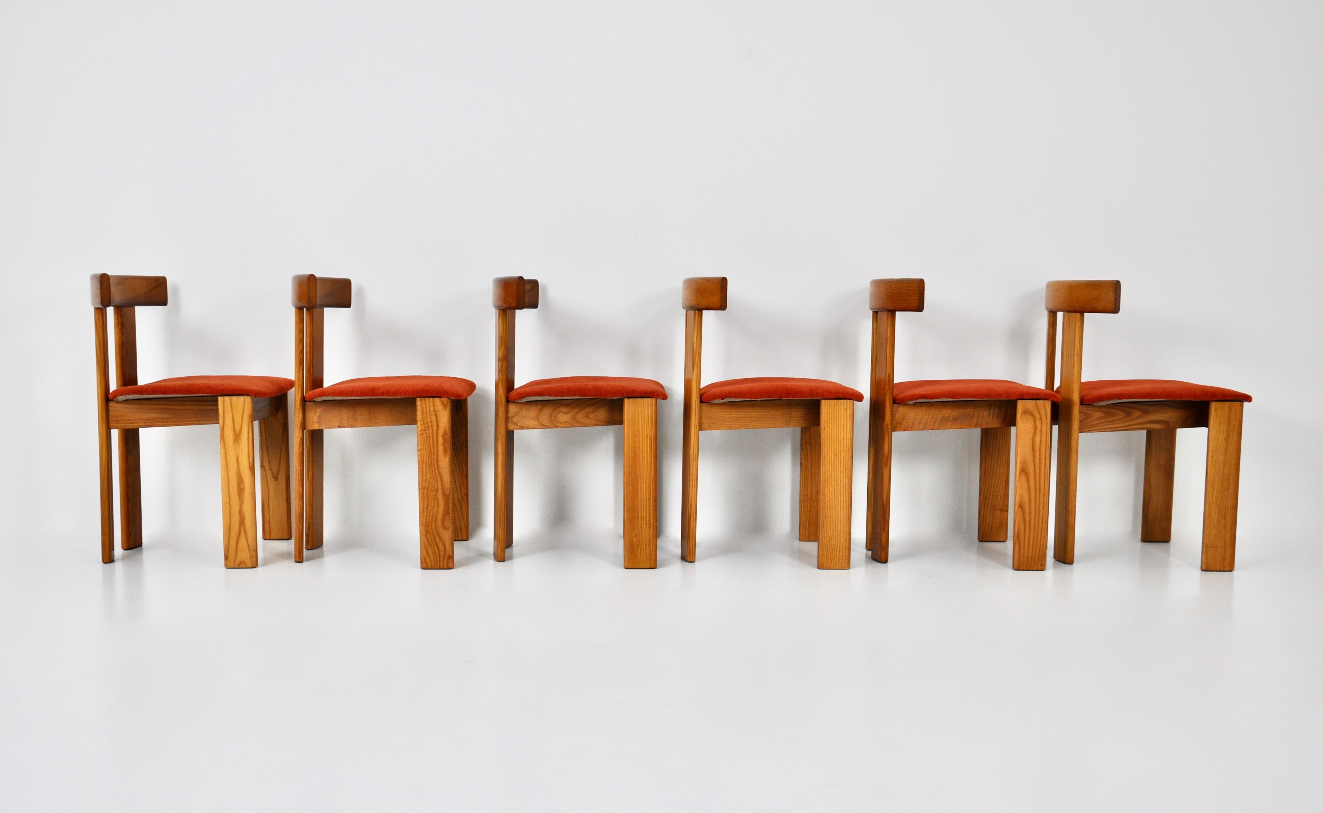 Esszimmerstühle von Luigi Vaghi für Former, 6er-Set, 1960er-Jahre im Angebot 1