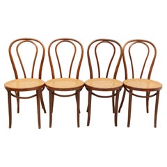 Antique Dining Chairs by Michael Thonet, 1920s Set of Four