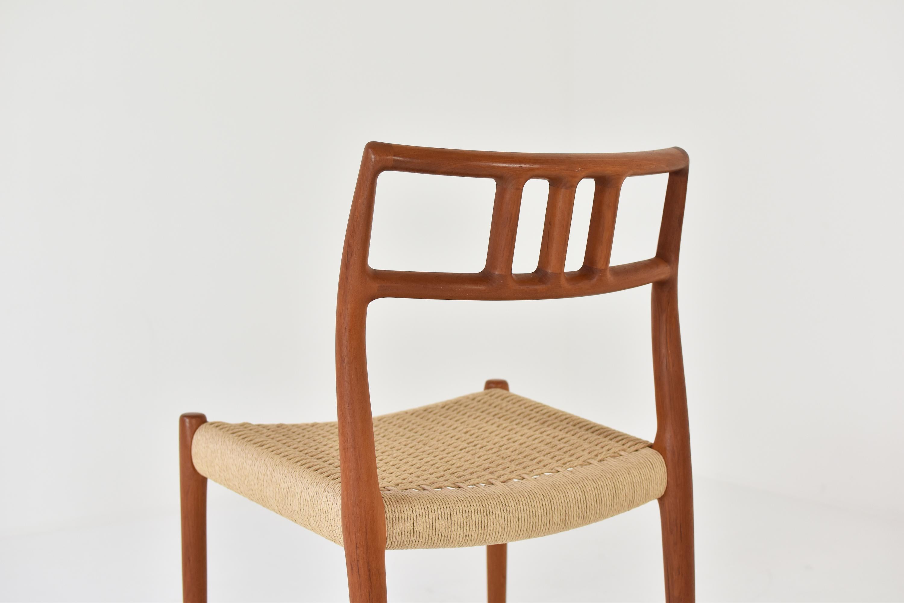 Papercord Dining Chairs by Niels O. Møller for J.L. Møllers Møbelfabrik, Denmark, 1966