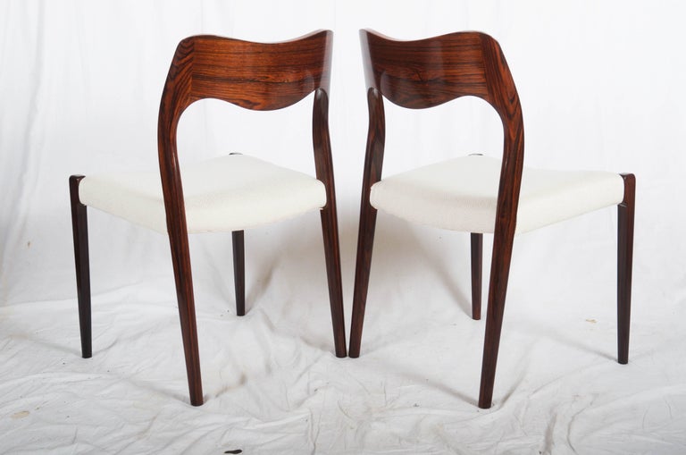 Scandinavian Modern Dining Chairs by Niels Otto Møller Model 71 For Sale