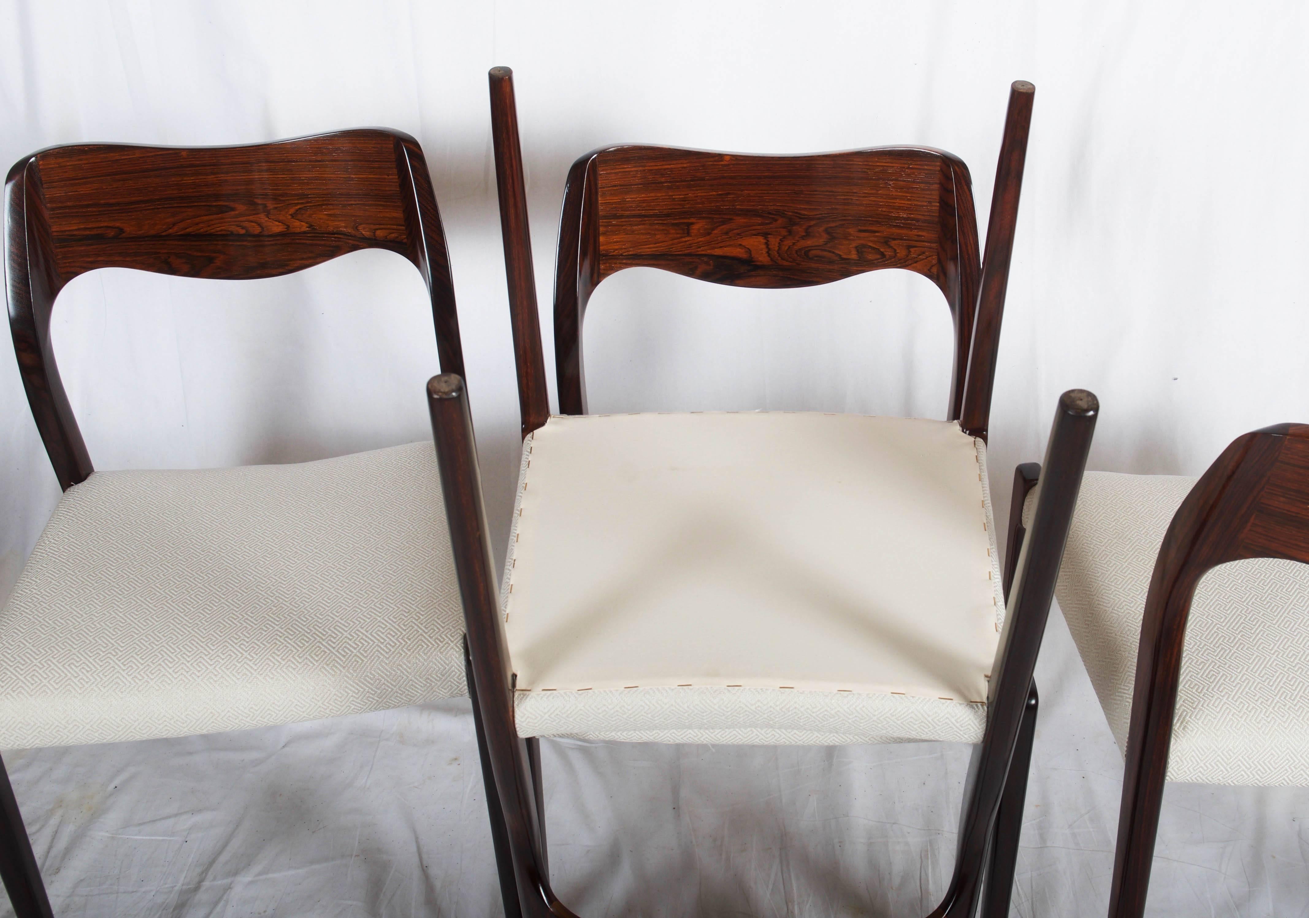 Danish Dining Chairs by Niels Otto Møller Model 71 For Sale