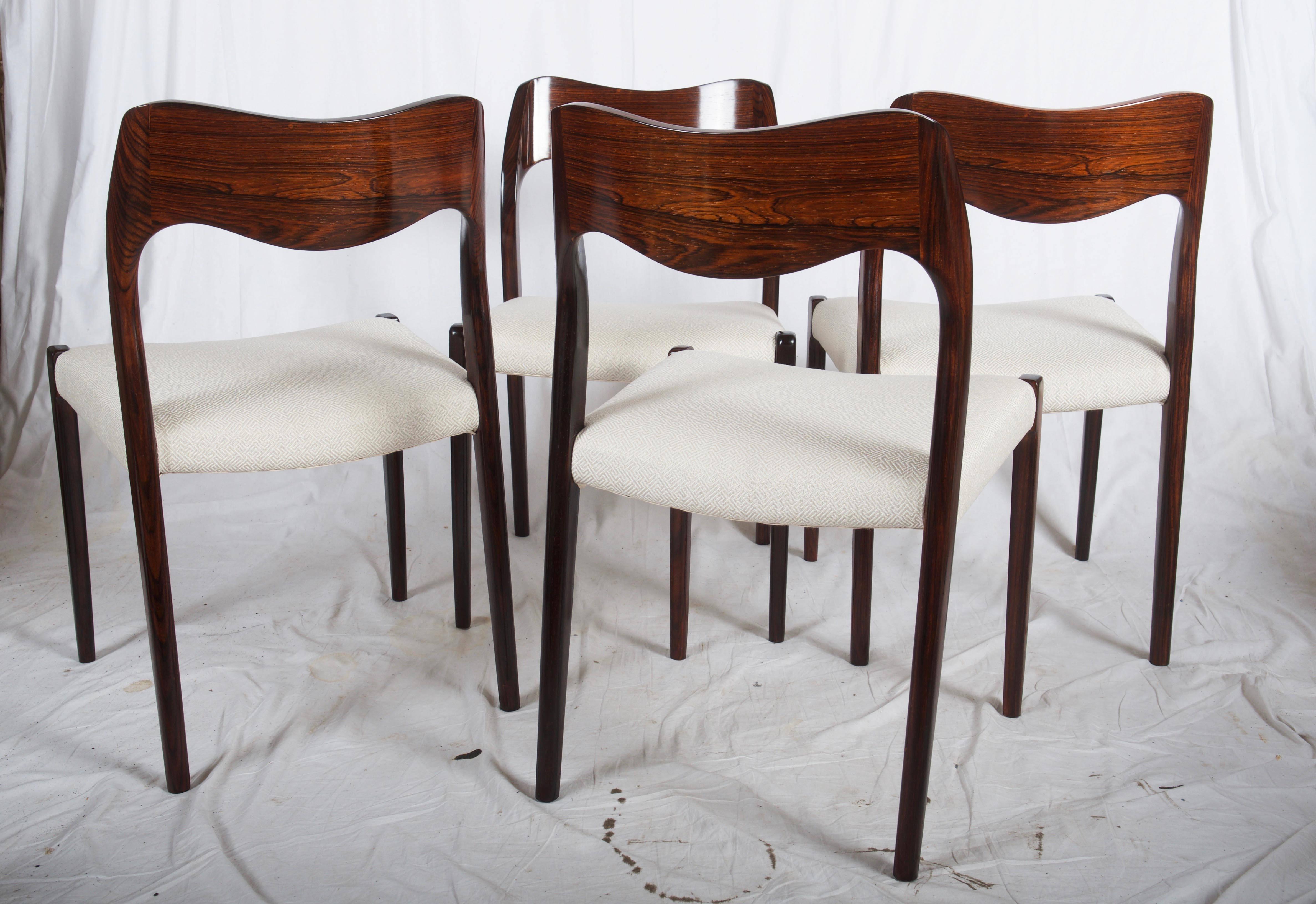 Danish Dining Chairs by Niels Otto Møller Model 71