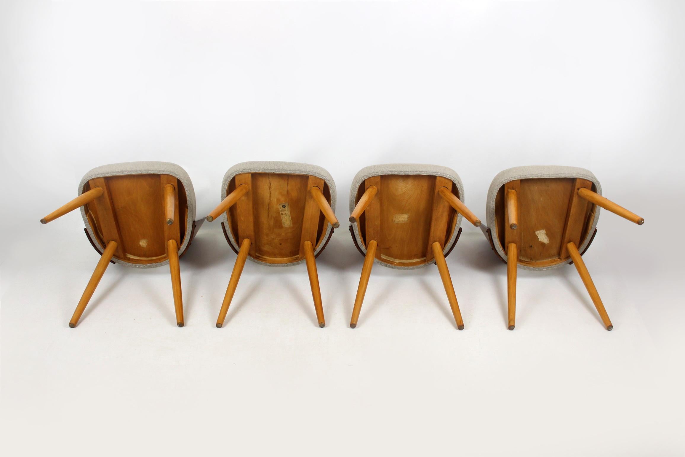 Dining Chairs by Oswald Haerdtl for Tatra, 1960s, Set of Four 9