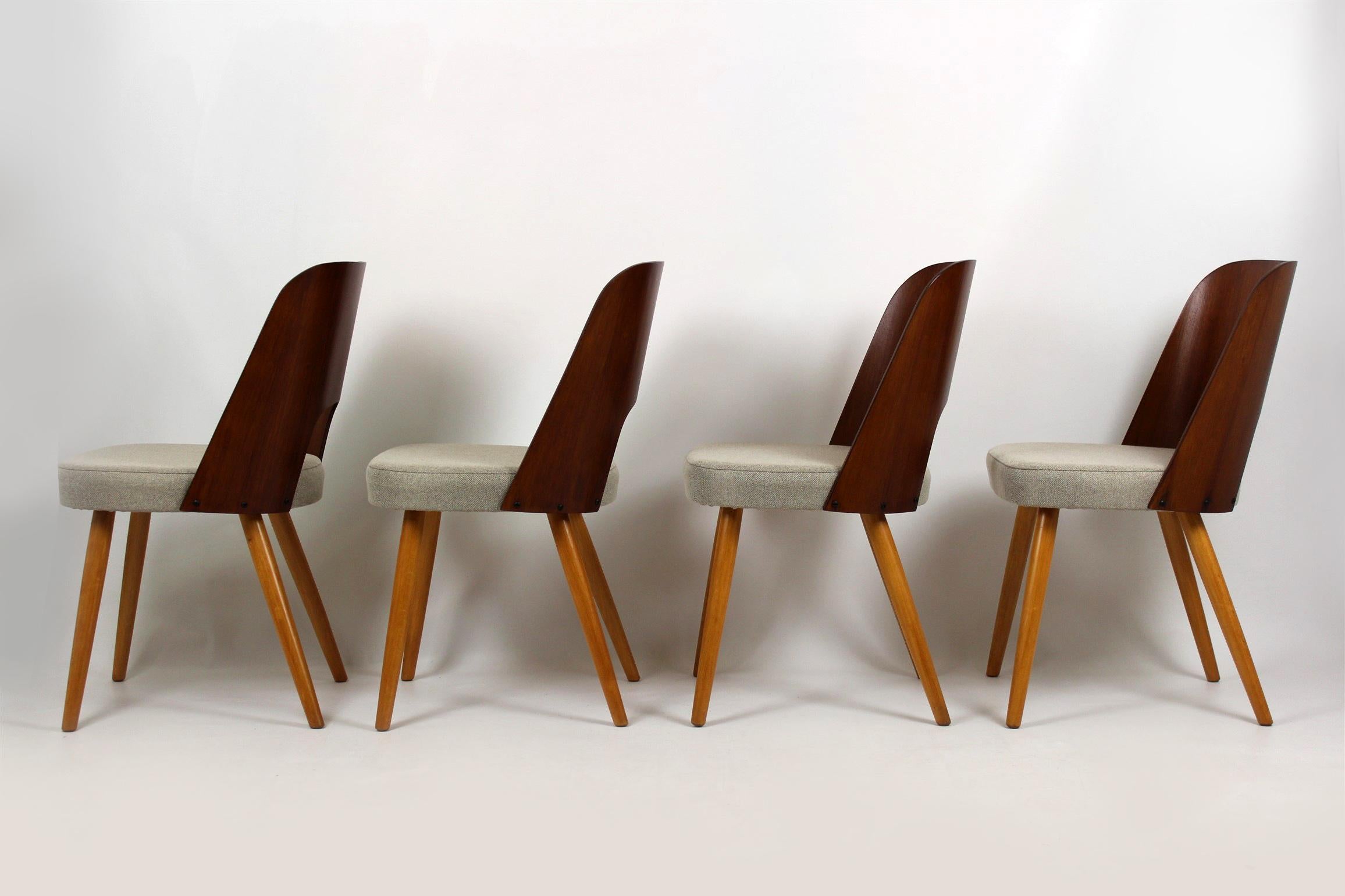 Mid-Century Modern Dining Chairs by Oswald Haerdtl for Tatra, 1960s, Set of Four