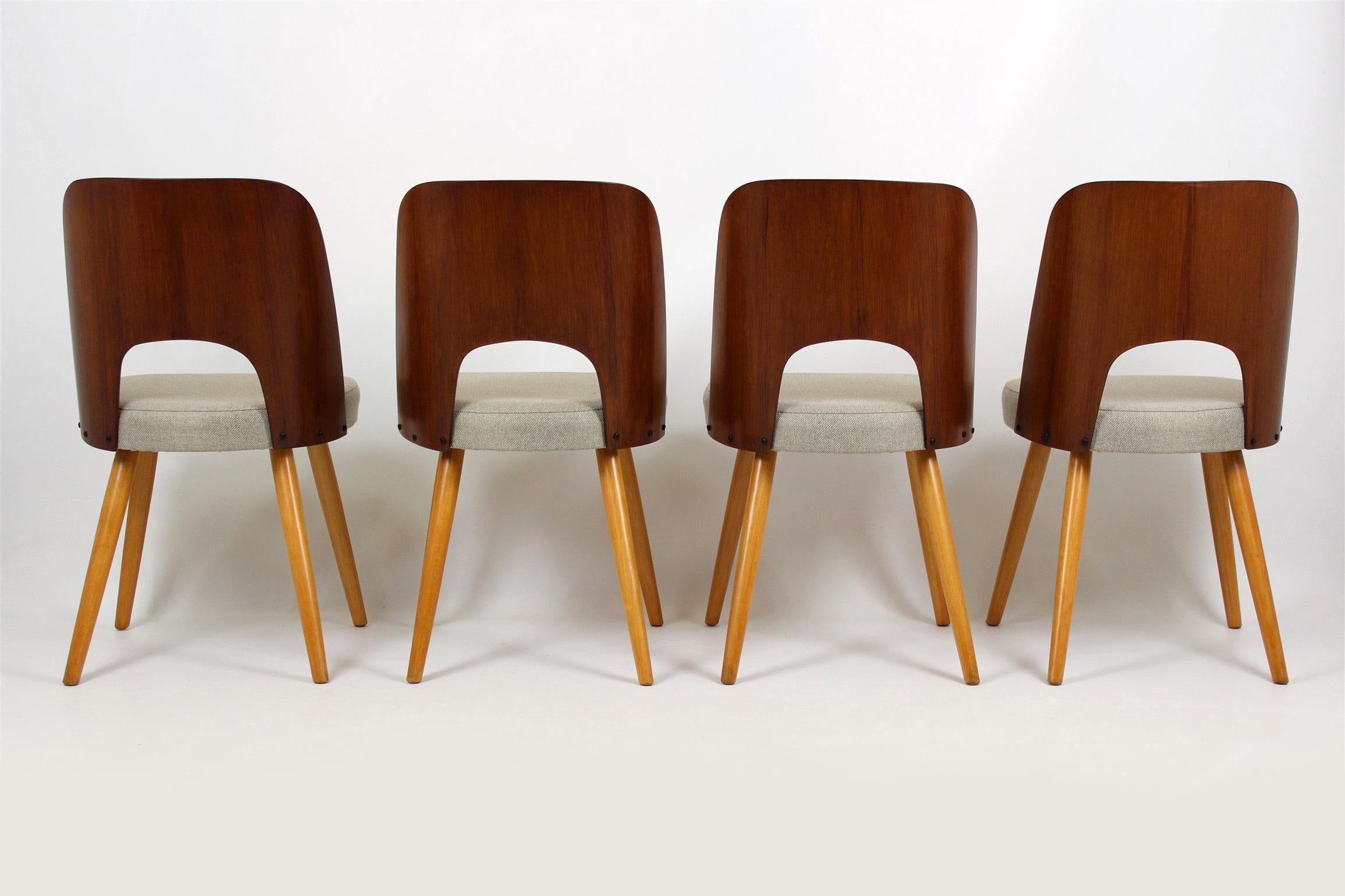 Czech Dining Chairs by Oswald Haerdtl for Tatra, 1960s, Set of Four
