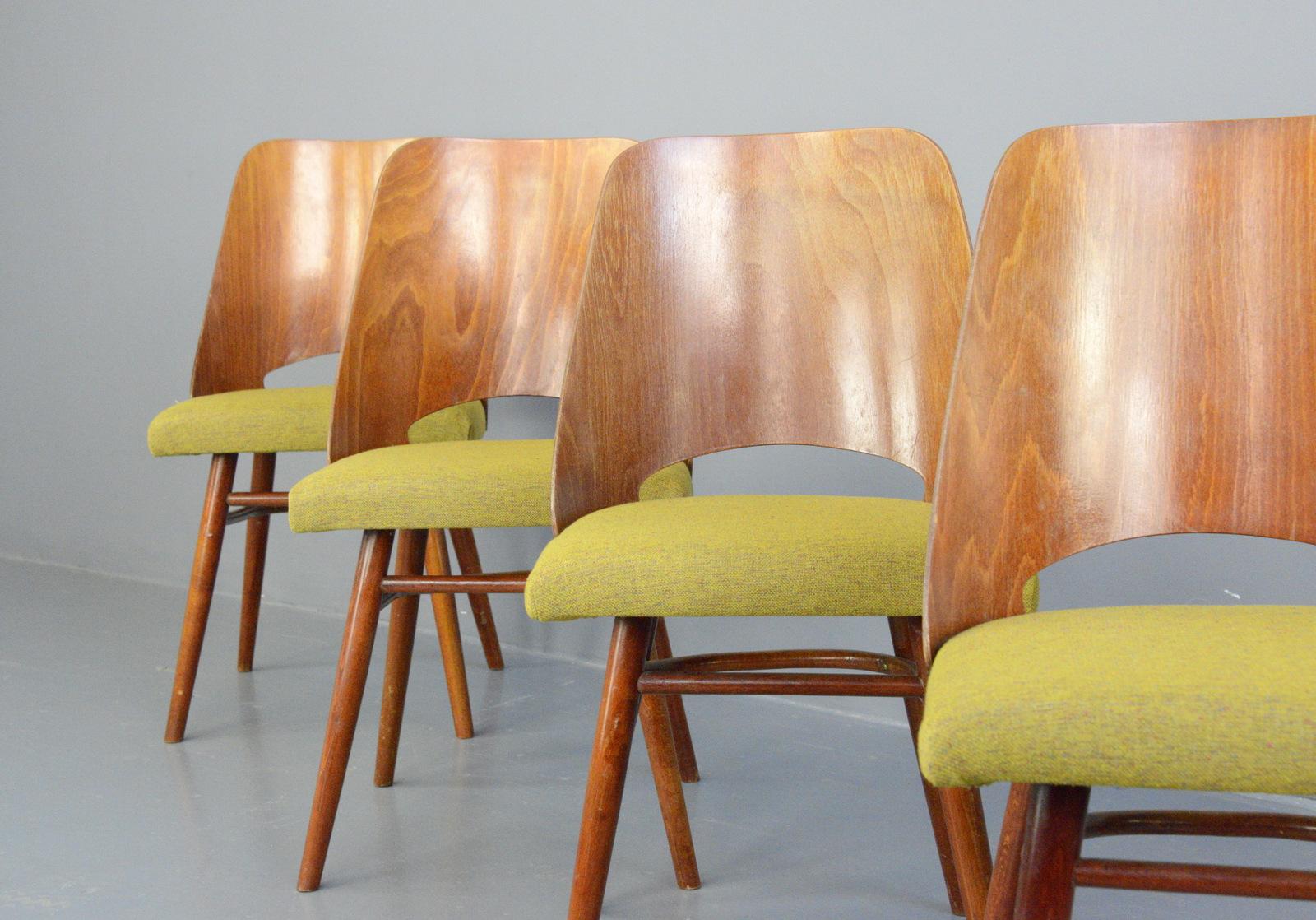 Dining Chairs by Oswald Haerdtl for Ton, circa 1960s In Good Condition In Gloucester, GB