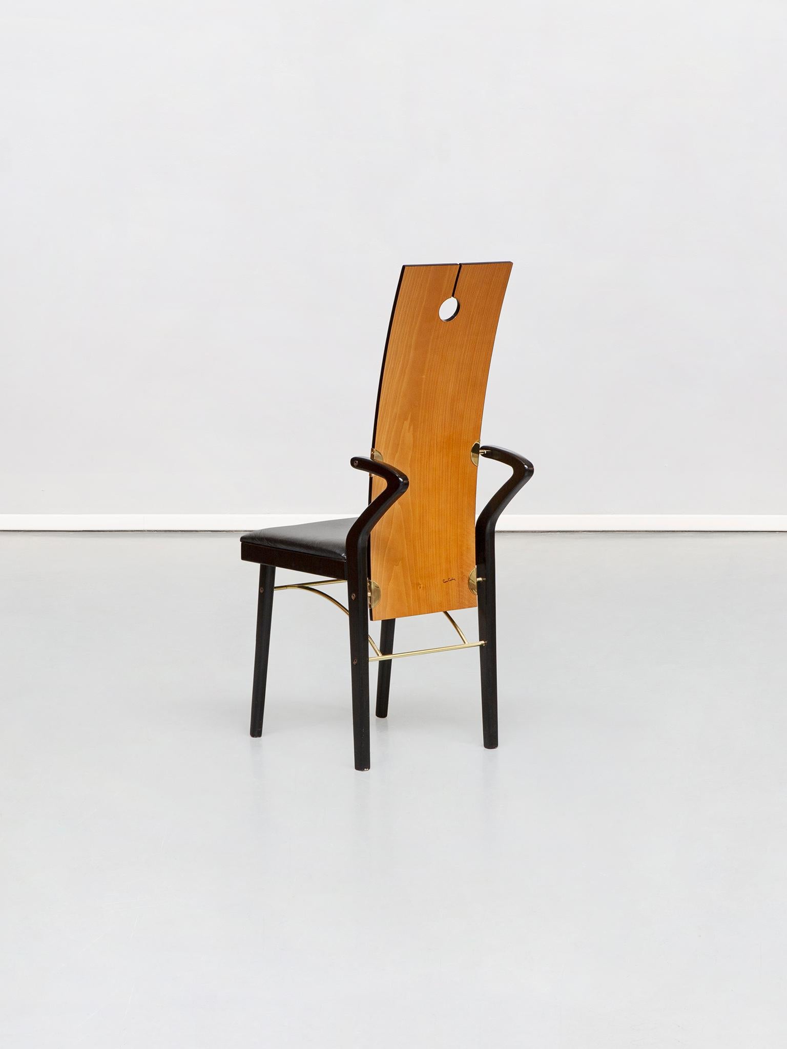 Postmoderne Chaises de salle à manger de Pierre Cardin, années 1980 en vente