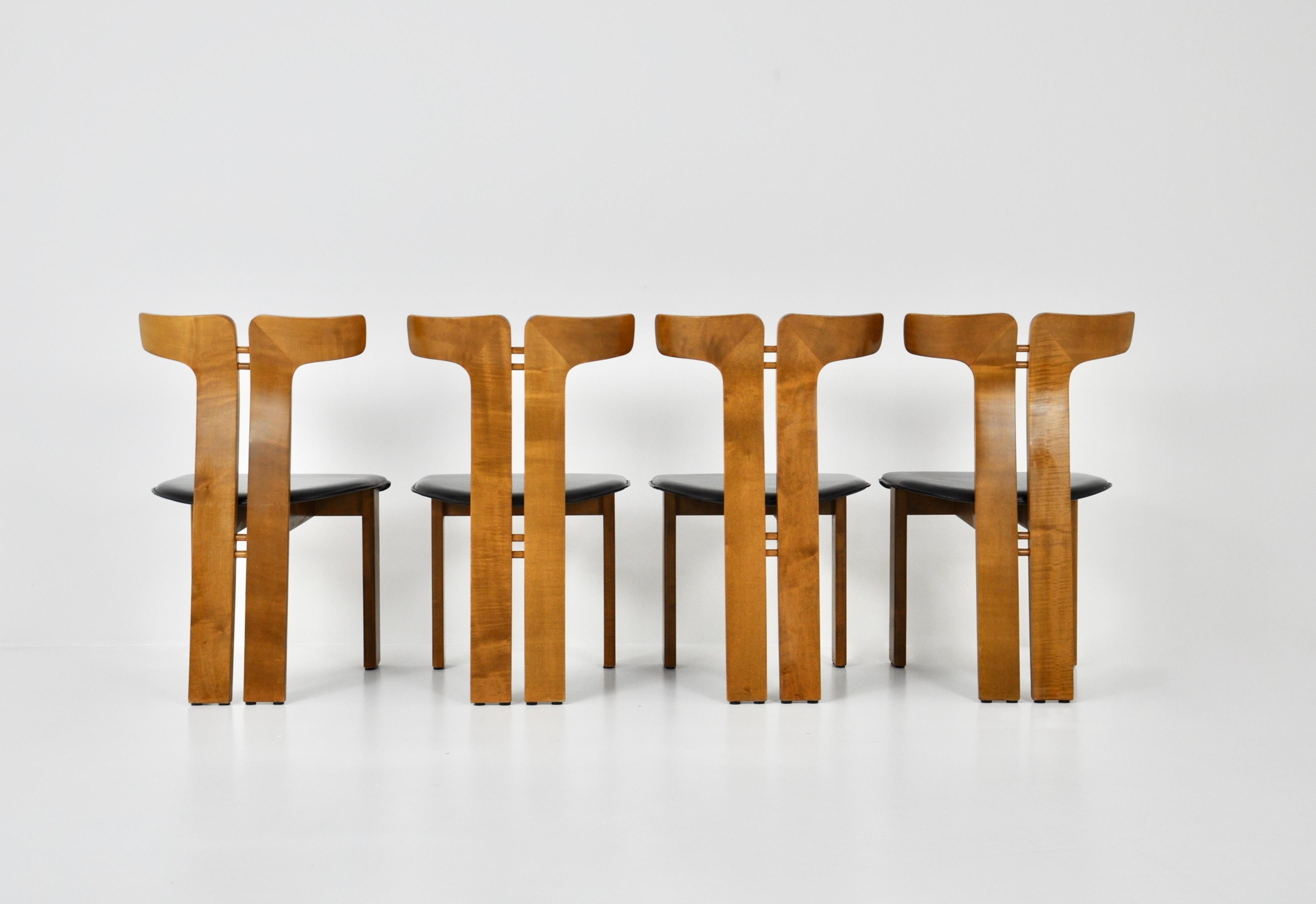 Dining Chairs by Pierre Cardin, 1980s, Set of 4 In Good Condition In Lasne, BE