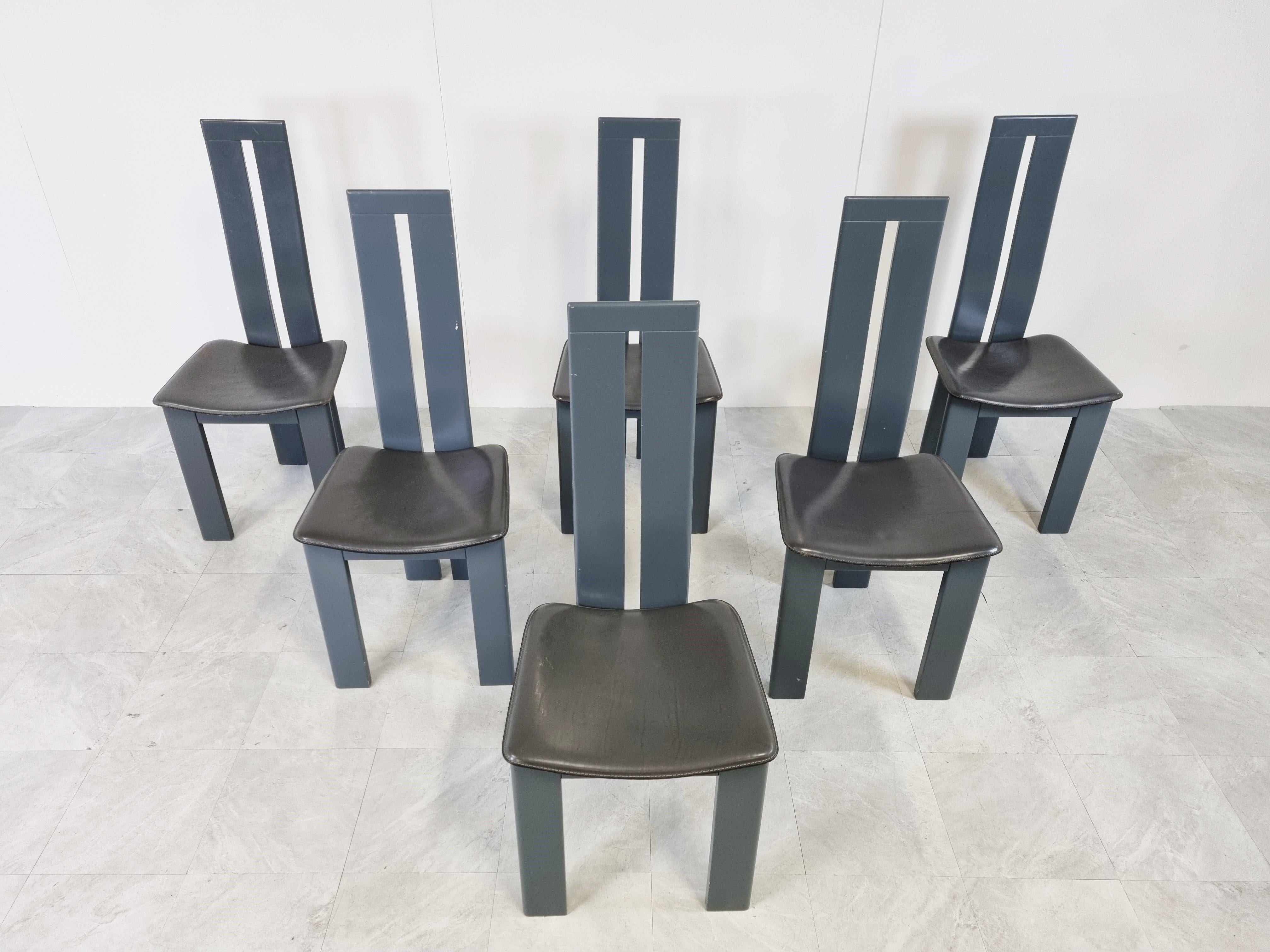 Late 20th Century Dining Chairs by Pietro Costantini for Ello, 1980s, Set of 6