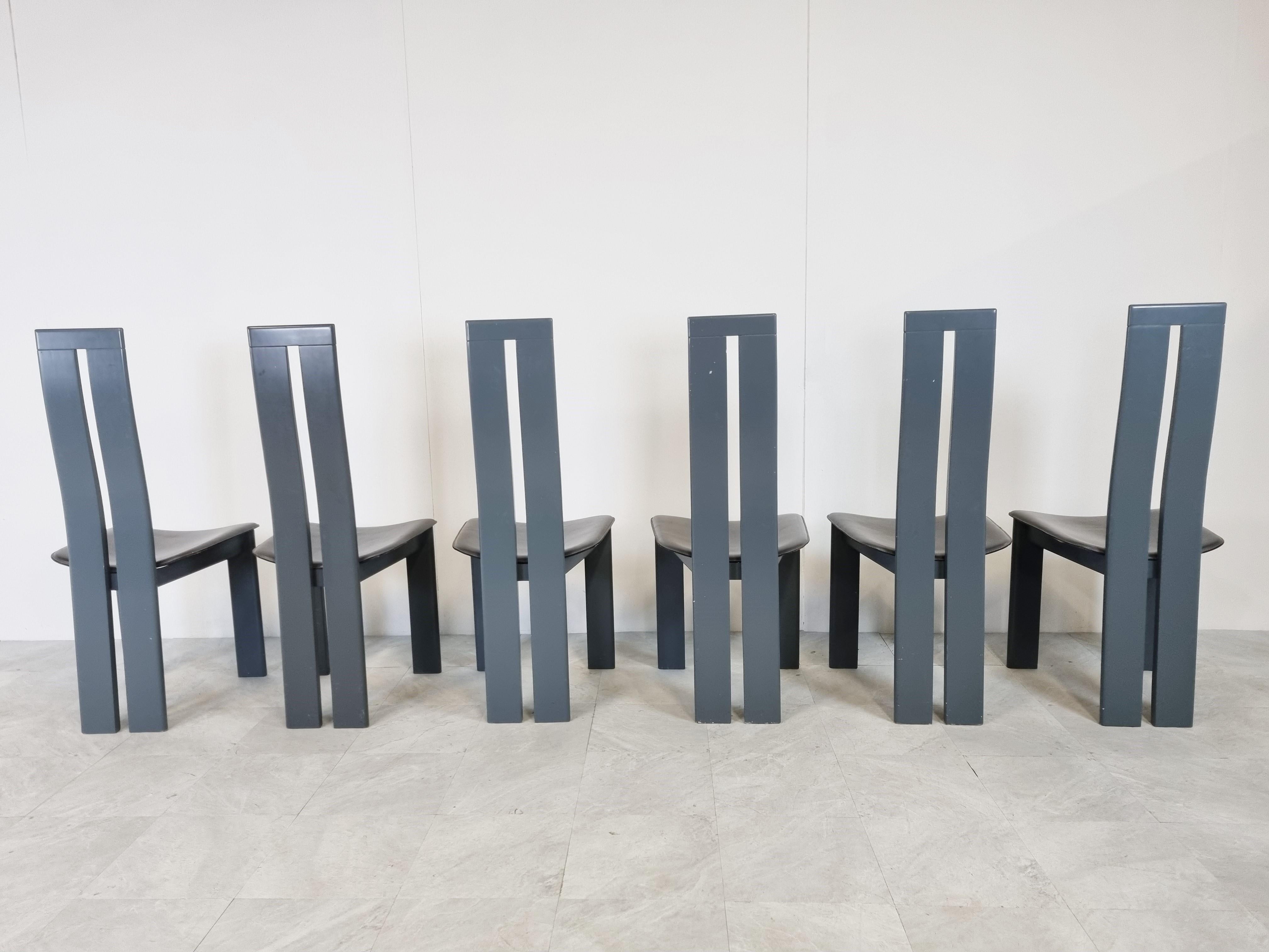 Dining Chairs by Pietro Costantini for Ello, 1980s, Set of 6 1