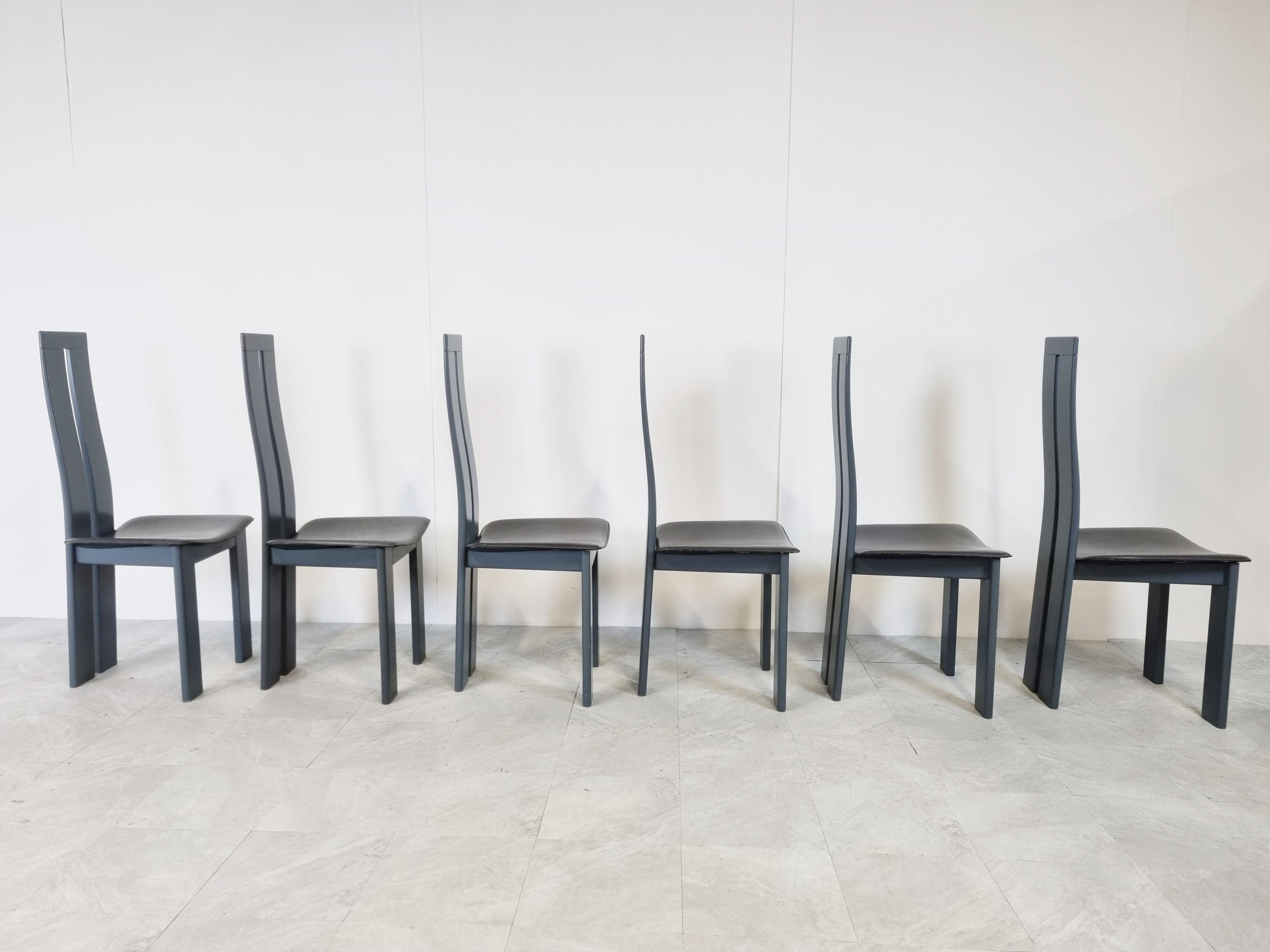 Dining Chairs by Pietro Costantini for Ello, 1980s, Set of 6 2