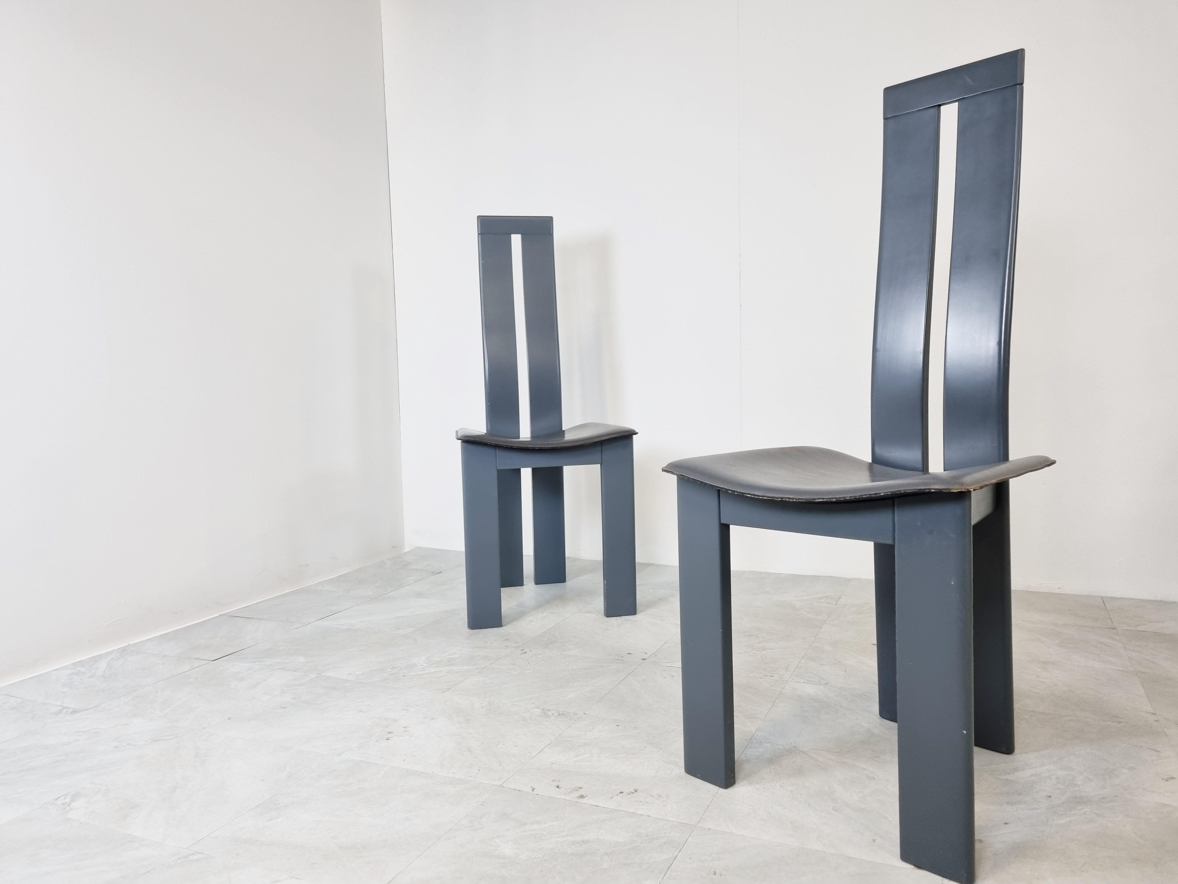 Dining Chairs by Pietro Costantini for Ello, 1980s, Set of 6 3
