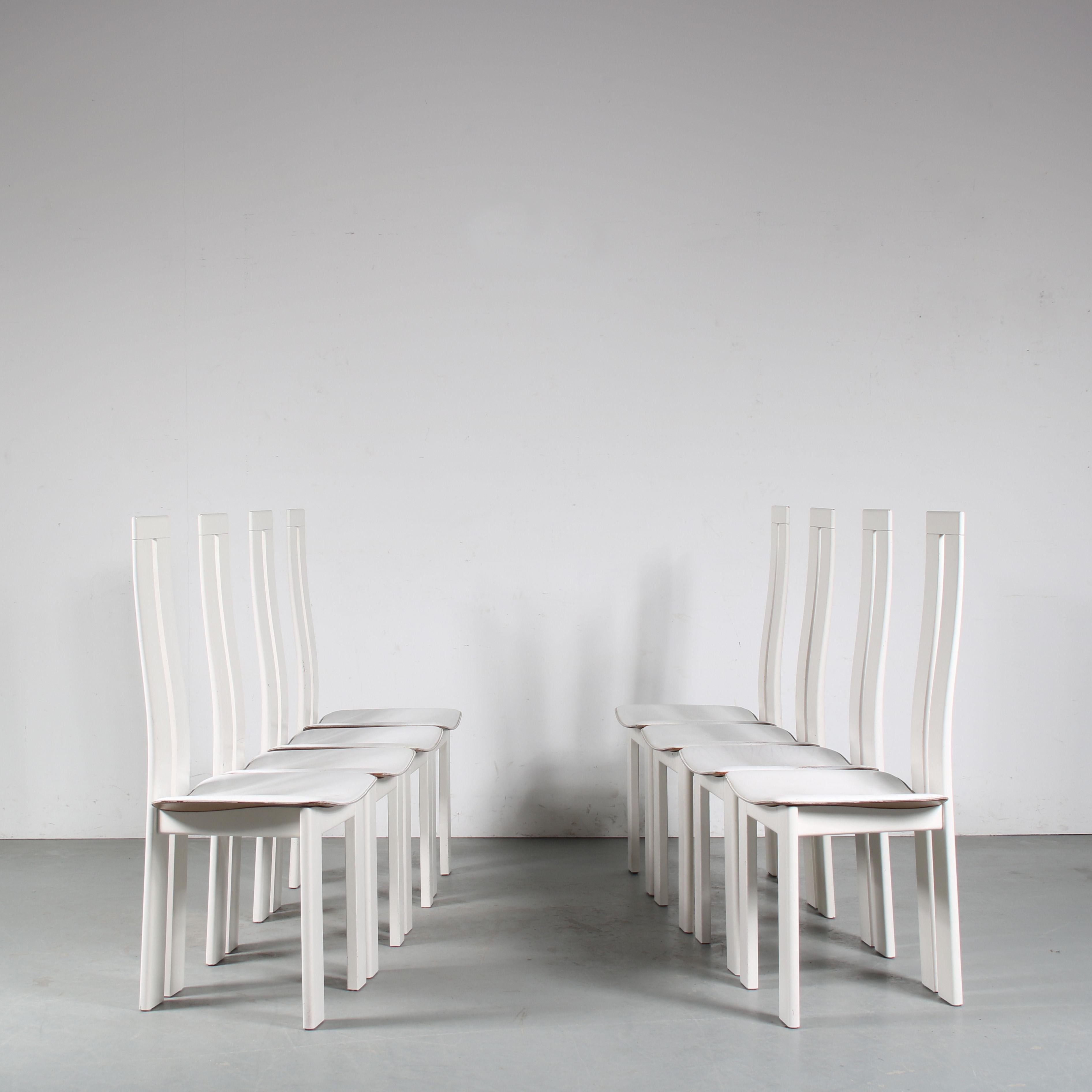 Dining Chairs by Pietro Costantini for Ello, Italy 1980 In Good Condition In Amsterdam, NL