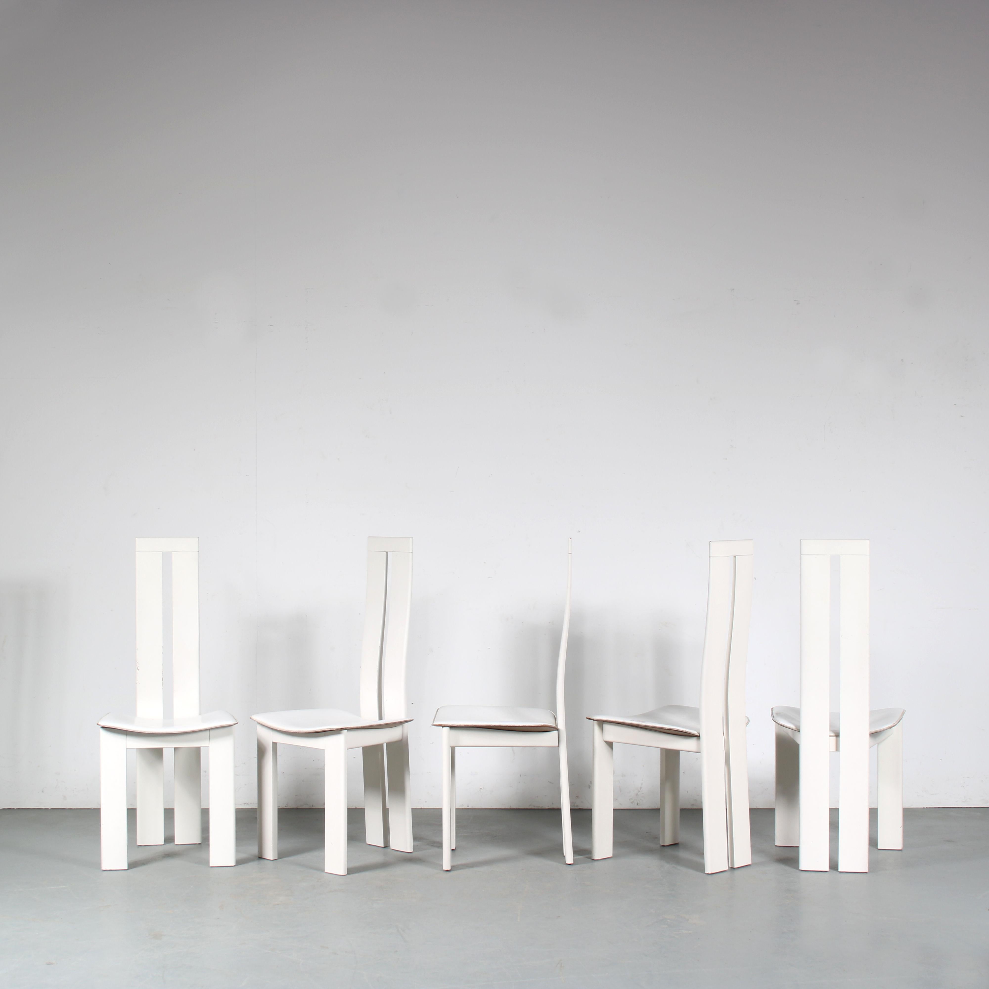 Late 20th Century Dining Chairs by Pietro Costantini for Ello, Italy 1980