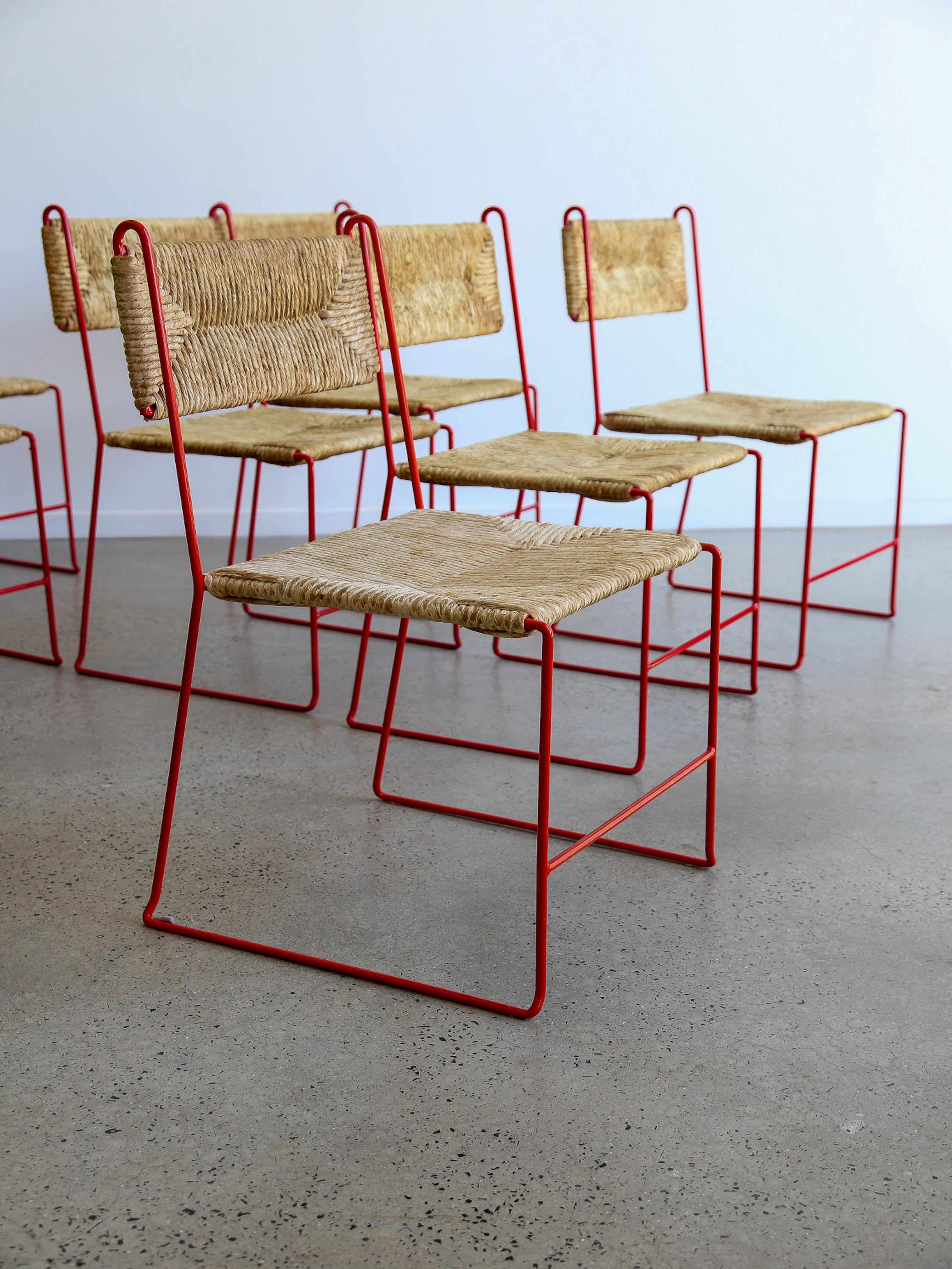 Metà XX secolo Sedie da pranzo di Pirela Atelier A Set di otto 1960 in vendita