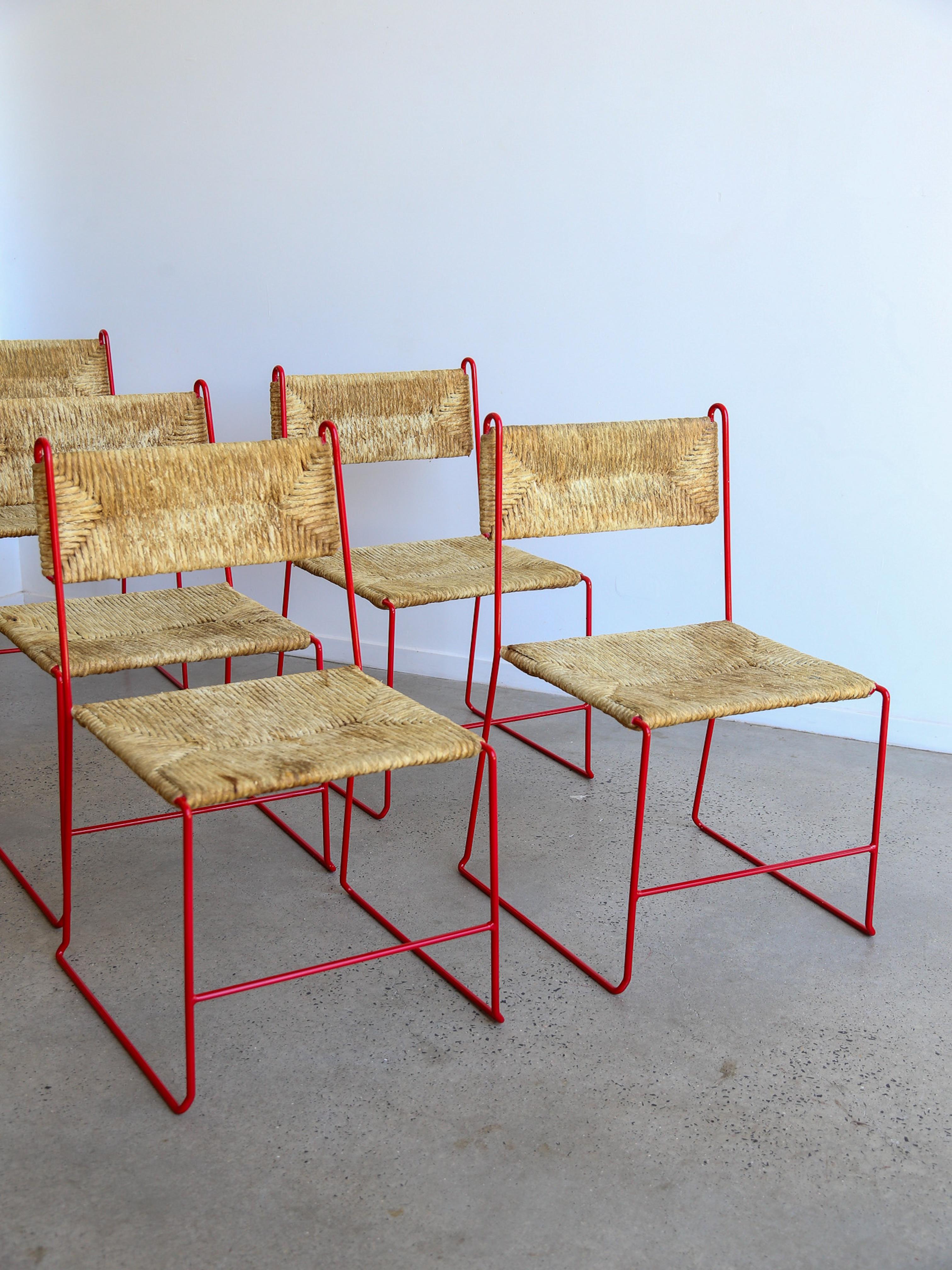 Sedie da pranzo di Pirela Atelier A Set di otto 1960 in vendita 1
