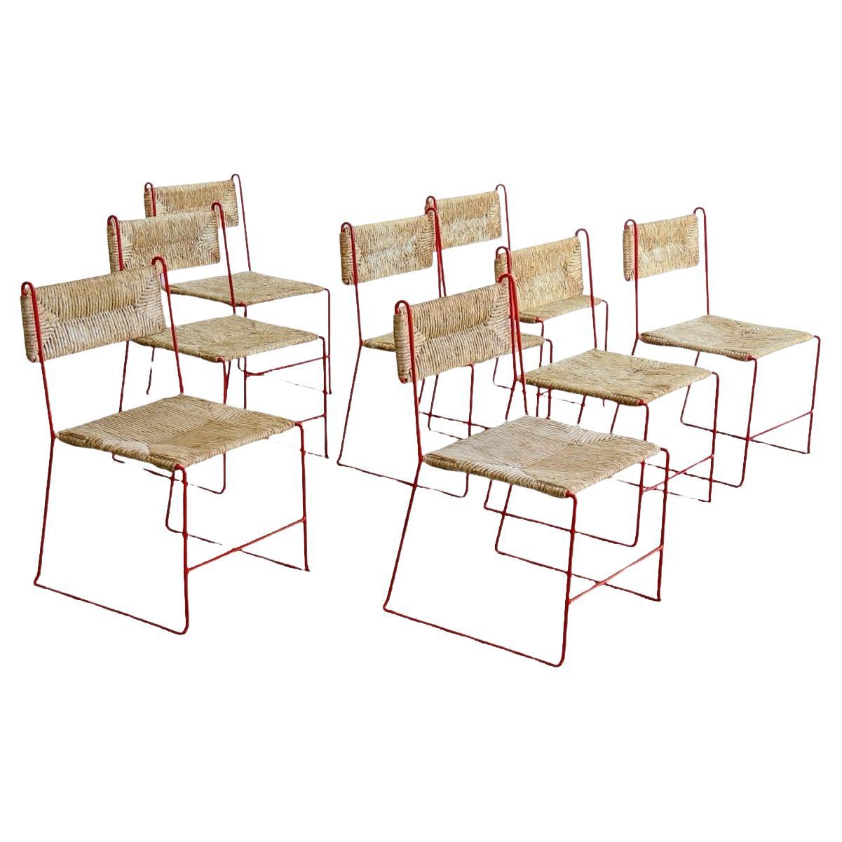Esszimmerstühle von Pirela Atelier, achtteilig, 1960
