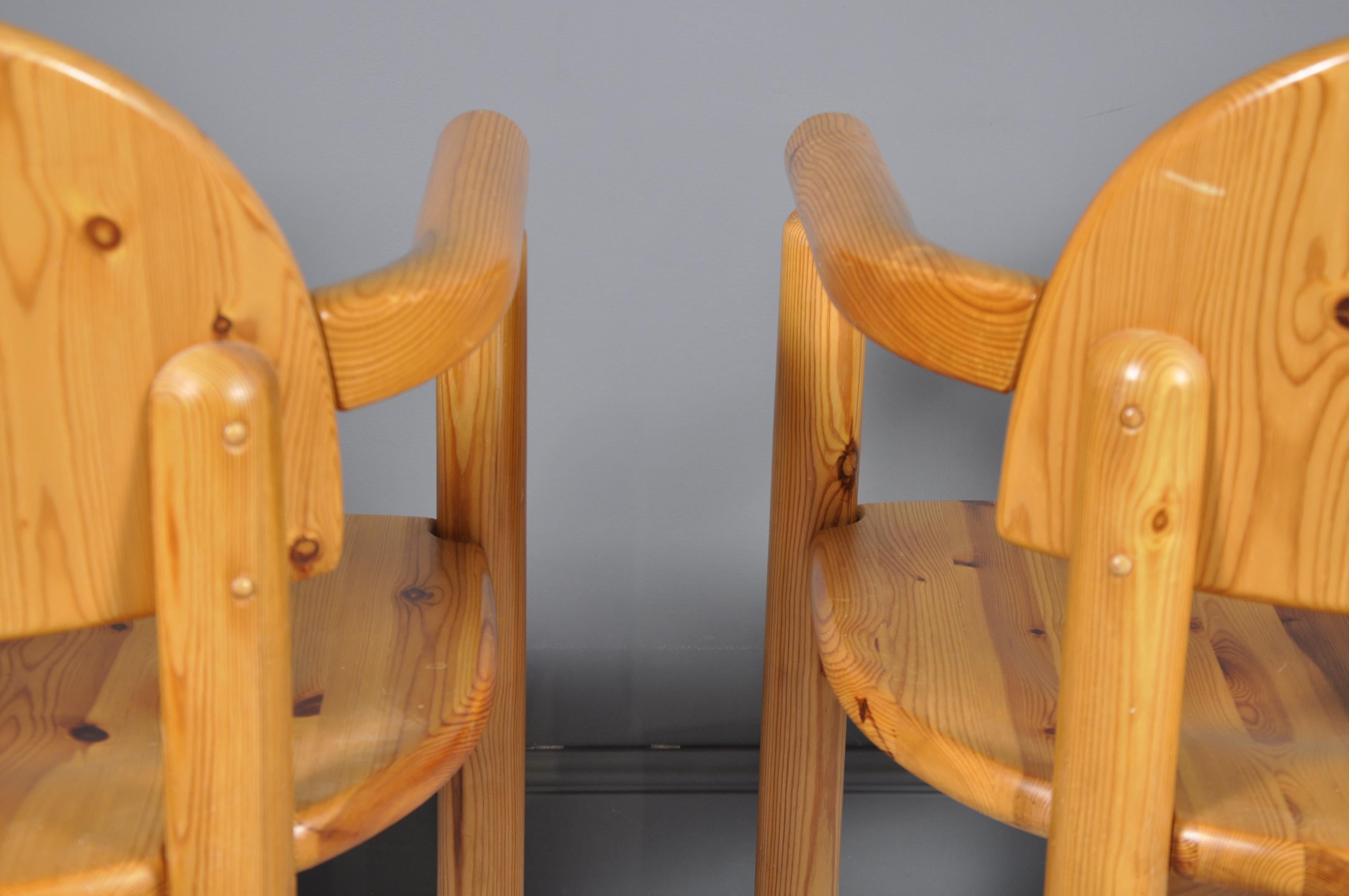 Pine Dining Chairs by Rainer Daumiller for Hirtshals Sawmill, 1970s, Set of 2