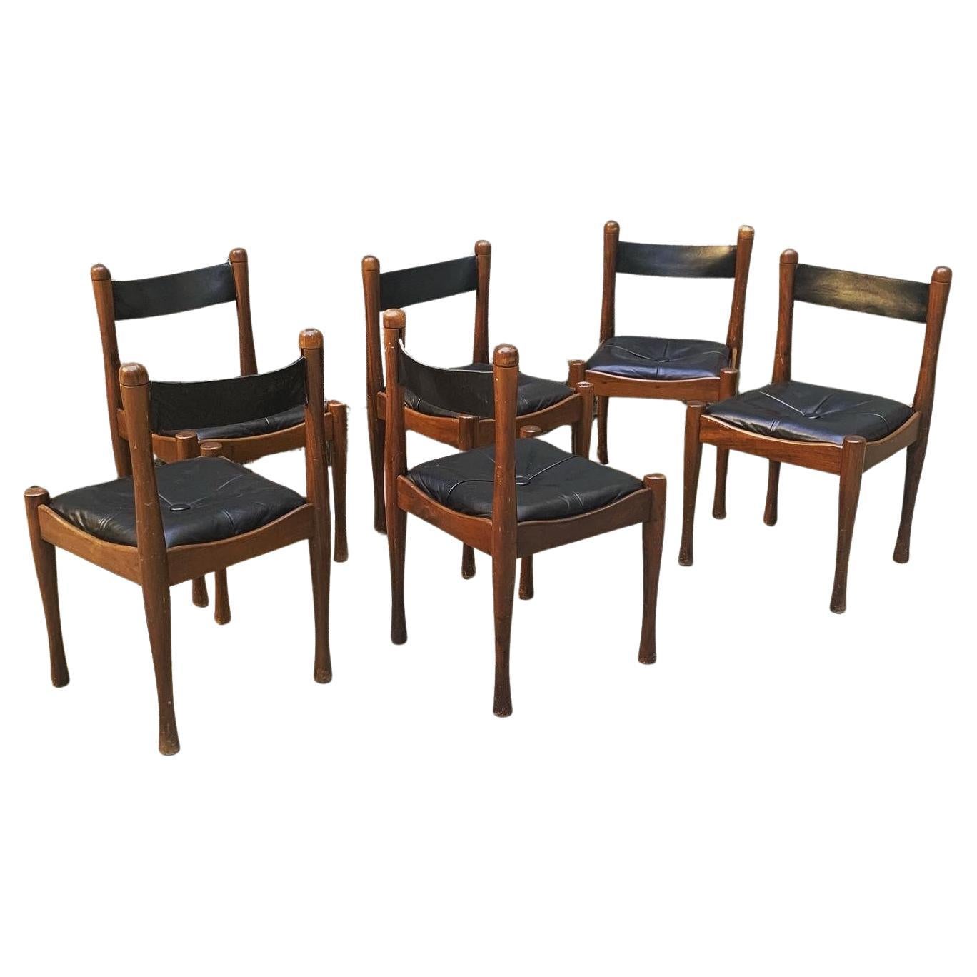 Dining Chairs by Silvio Coppola for Bernini, 1964, Set of 6 For Sale