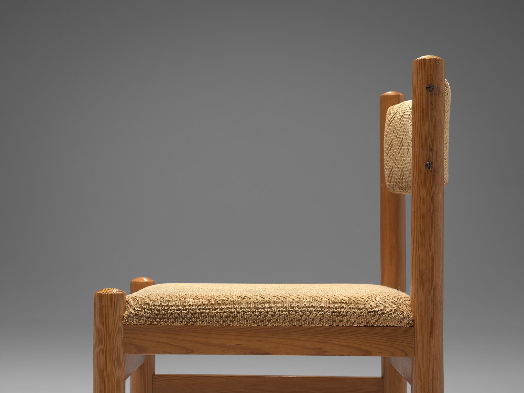 Dining Chairs by TON in Pine and Beige Upholstery  4