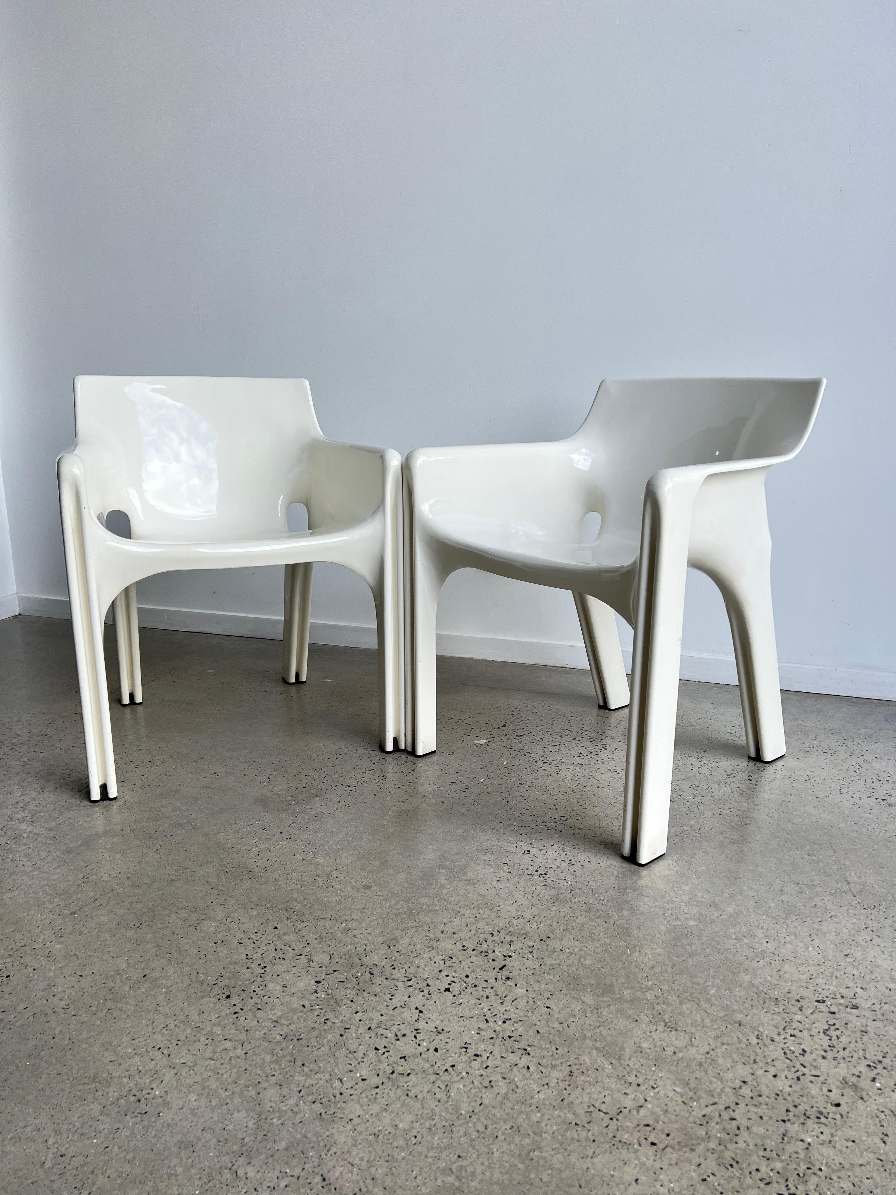 Dining Chairs by Vico Magistretti for Artemide model Gaudi 1970 In Good Condition In Byron Bay, NSW