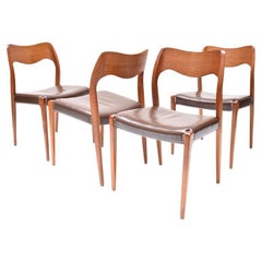 Dining Chairs Designed by Niels Otto Moller for J.L. Mollers in the 1960s