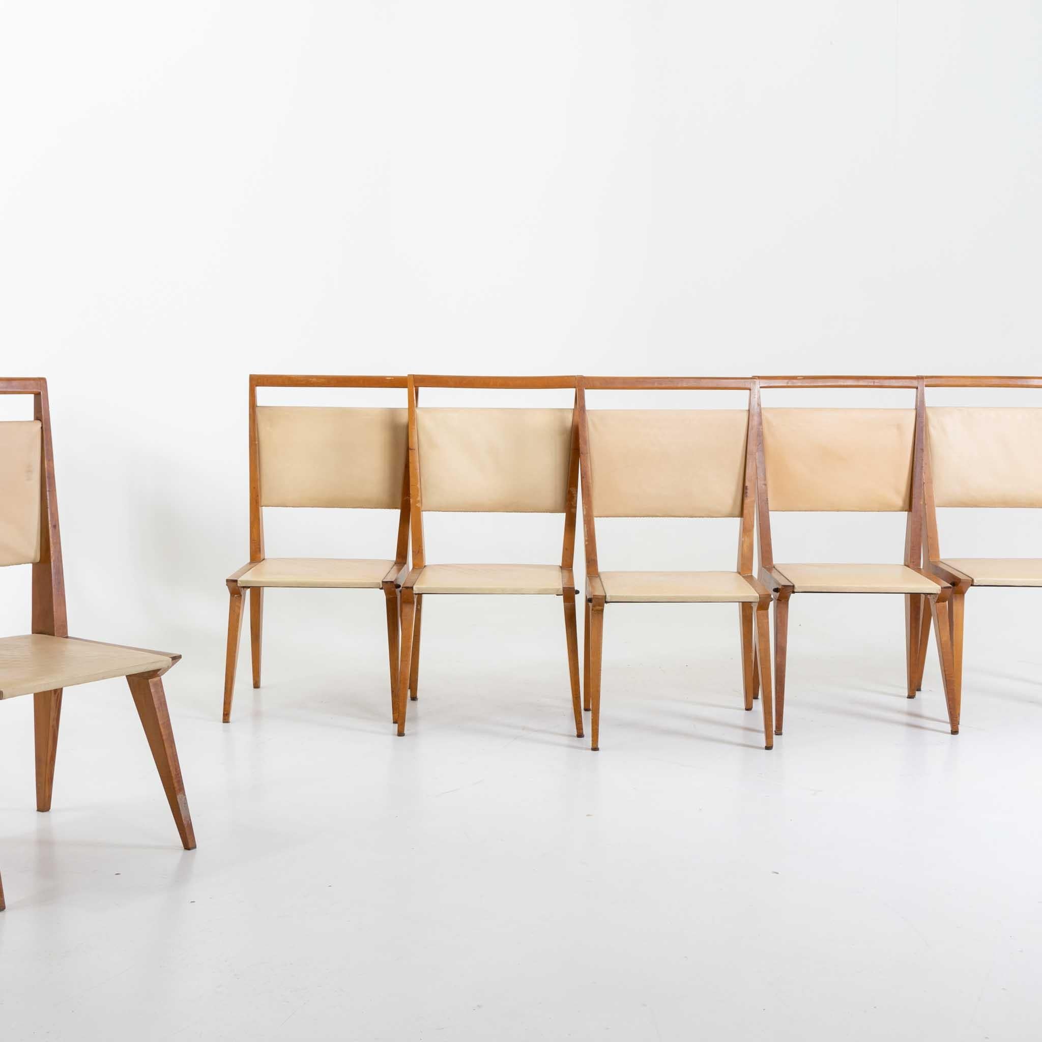 Modern Dining Chairs, Designed by Vittorio Armellini, Italy, Mid-20th Century For Sale