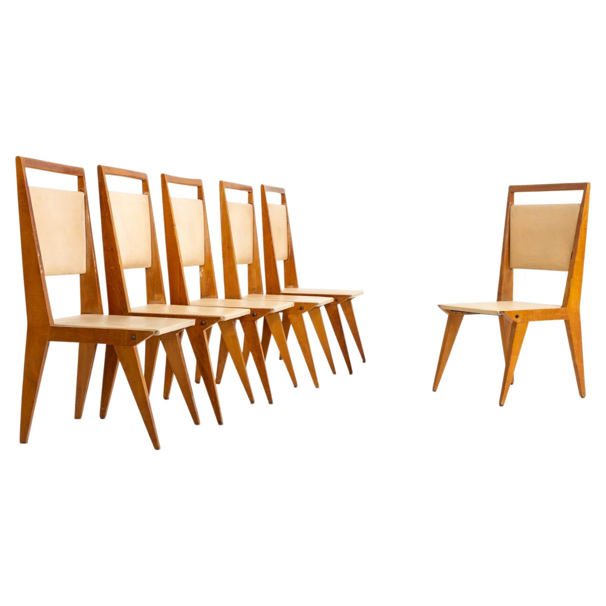 Dining Chairs, Designed by Vittorio Armellini, Italy, Mid-20th Century For Sale