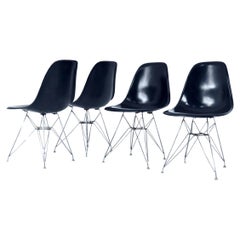 Sillas de comedor DSR de Charles & Ray Eames para Herman Miller, años 70, set de 4