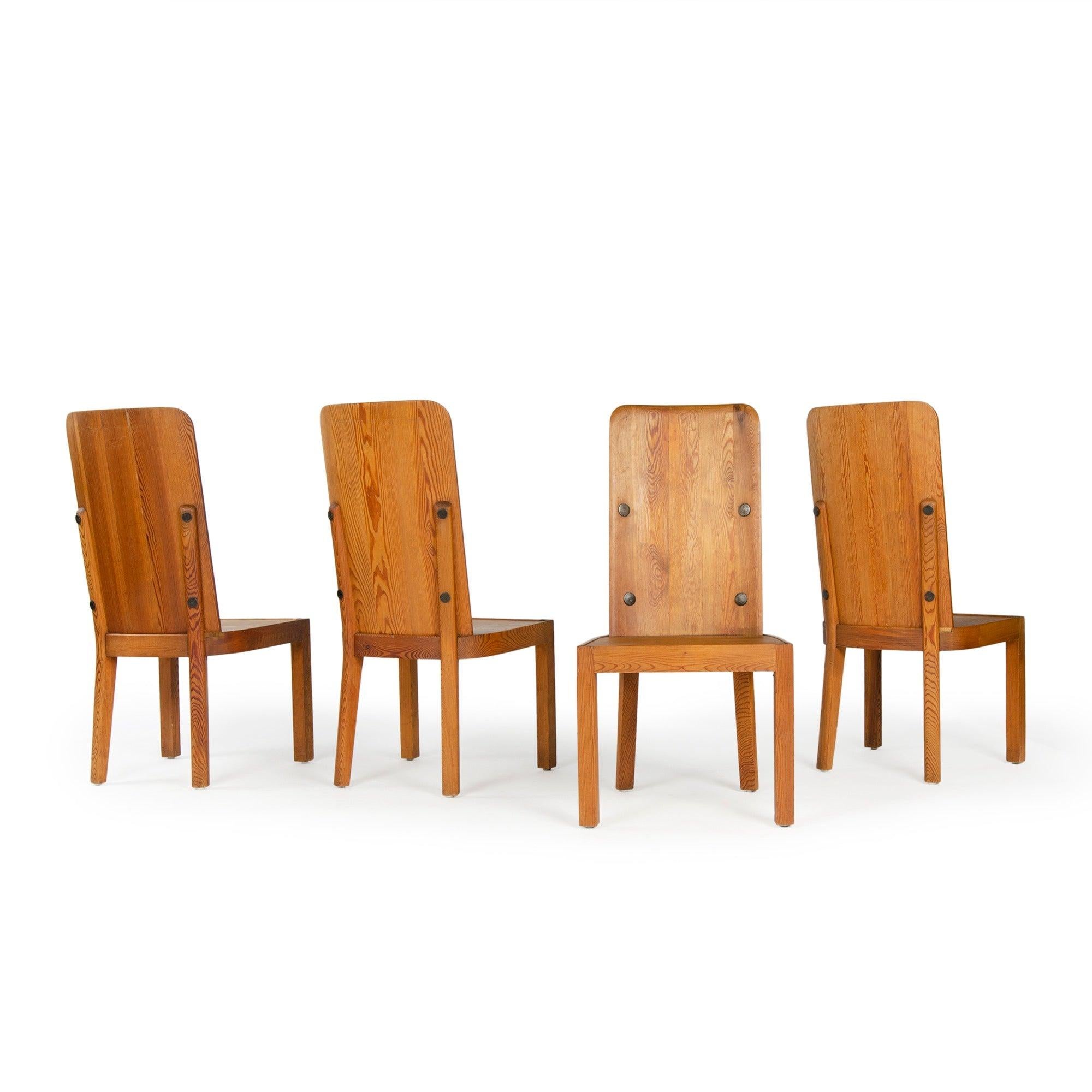 Dining Chairs by Axel Einar Hjorth for Nordiska Kompaniet In Excellent Condition For Sale In Sagaponack, NY