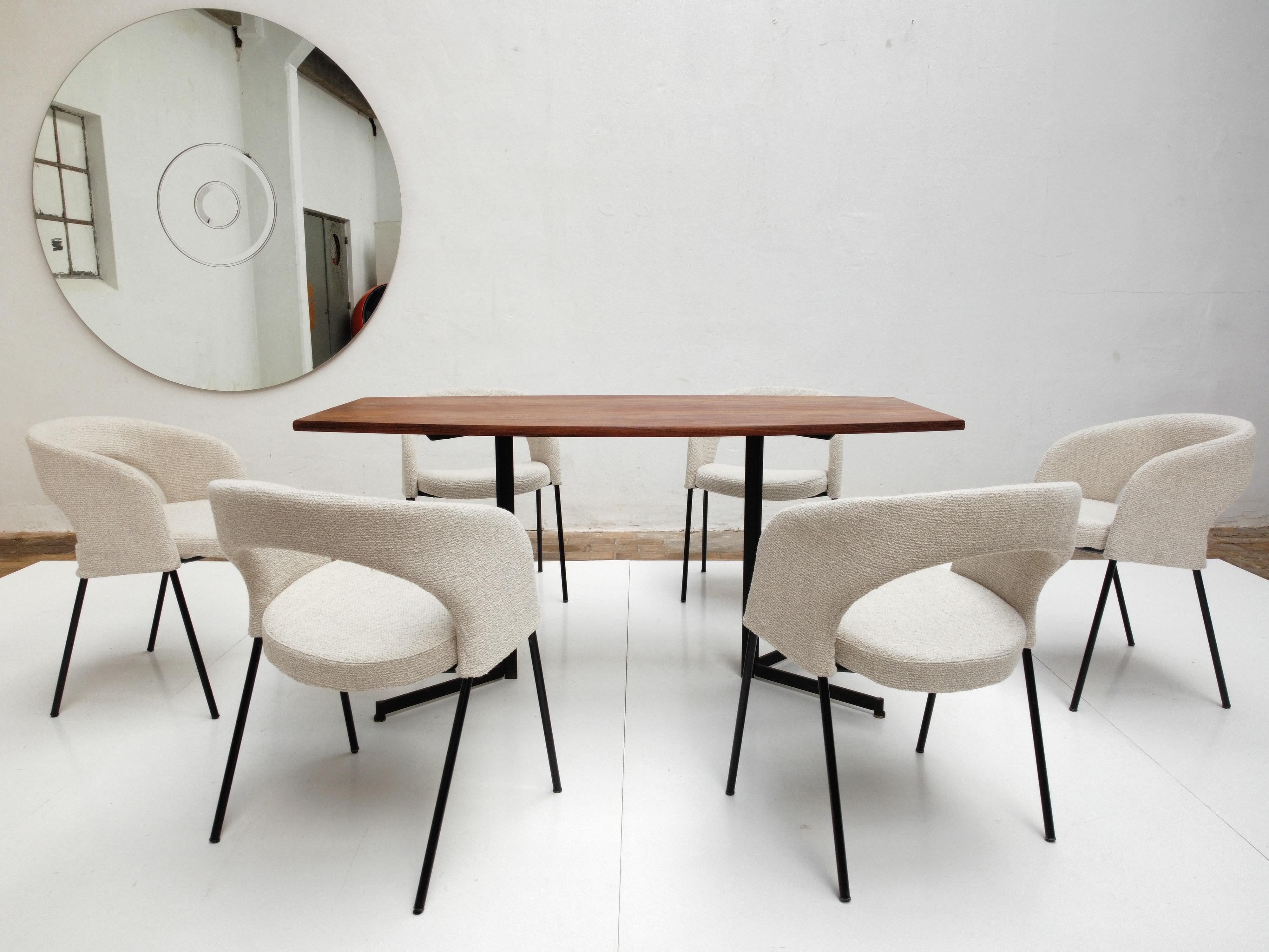 Fabric Gastone Rinaldi Dining Chairs from Hotel 'Abano Terme', 1960  with certificate