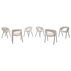 Gastone Rinaldi Dining Chairs from Hotel 'Abano Terme', 1960 with certificate