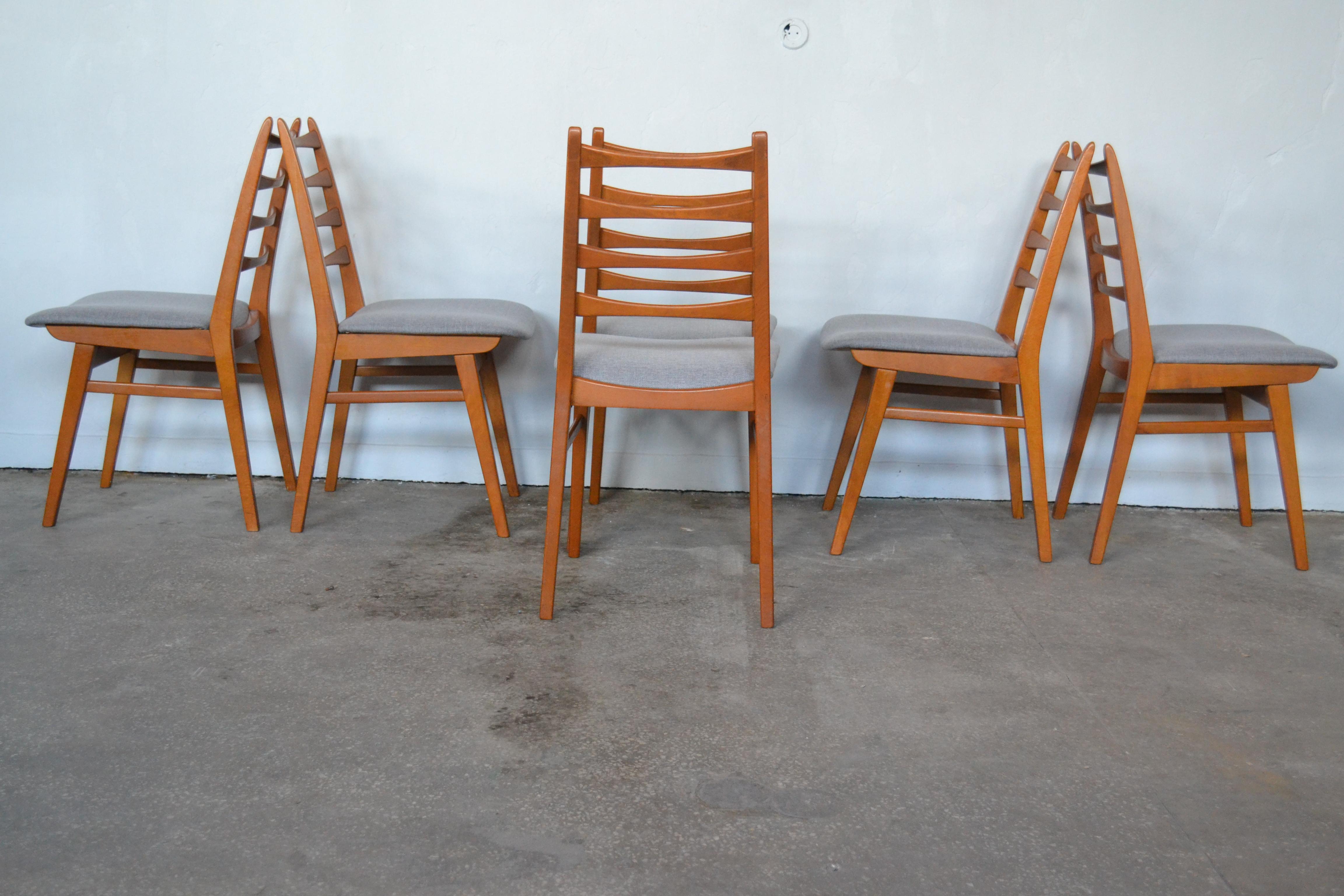 Esszimmerstühle von Kuhlmann & Lalk, Sechser-Set, 1960er Jahre (Mitte des 20. Jahrhunderts) im Angebot