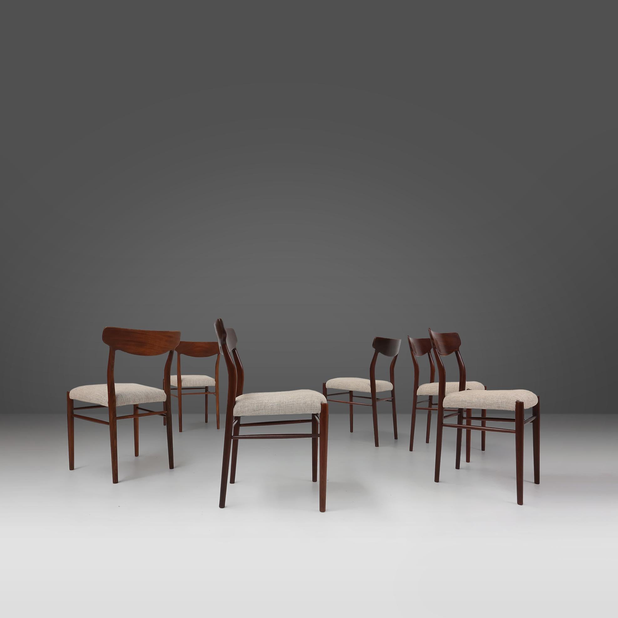 Mid-20th Century Dining Chairs from Lübke, Germany, 1960s, Set of 6 For Sale