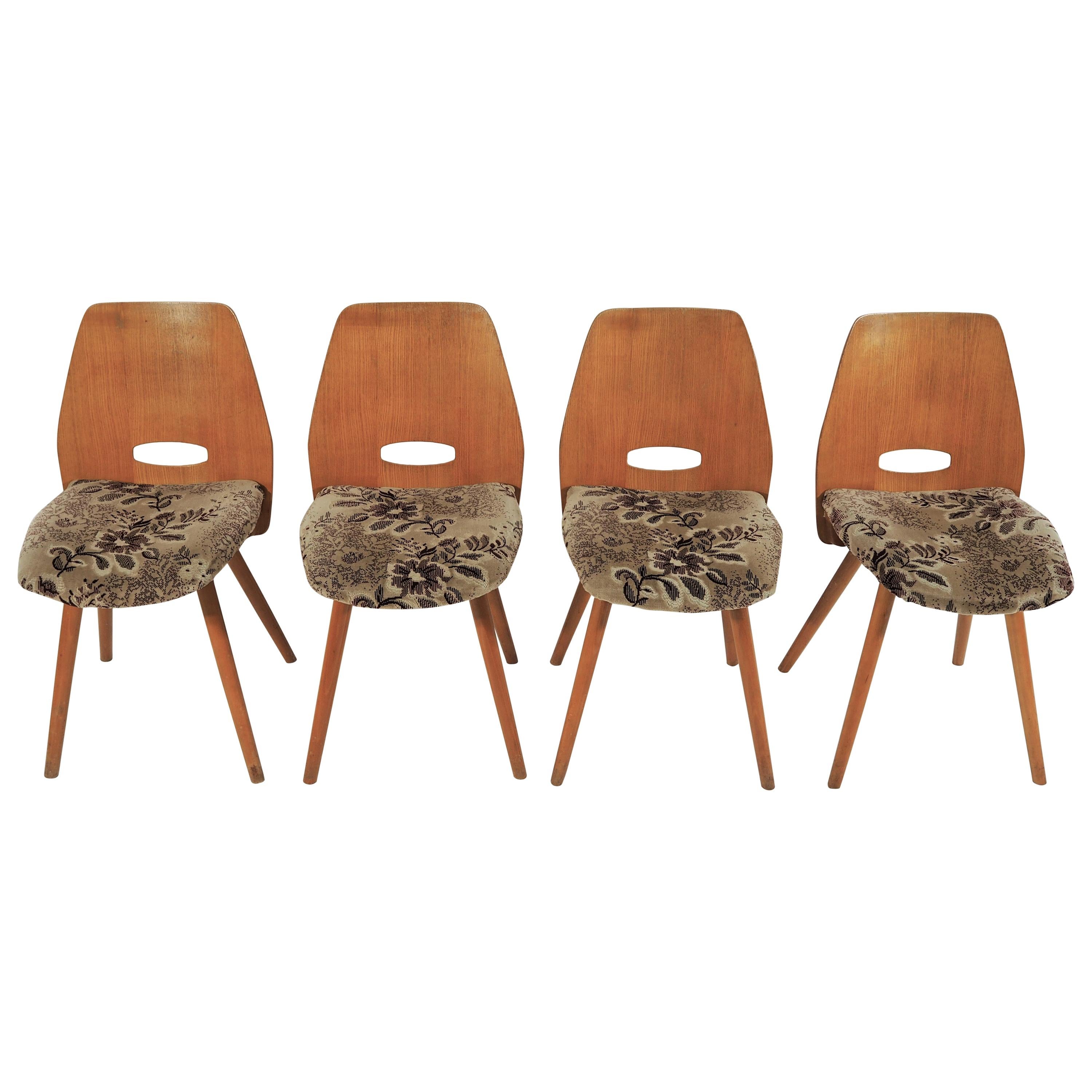 Dining Chairs from Tatra, 1960s, Set of 4 For Sale