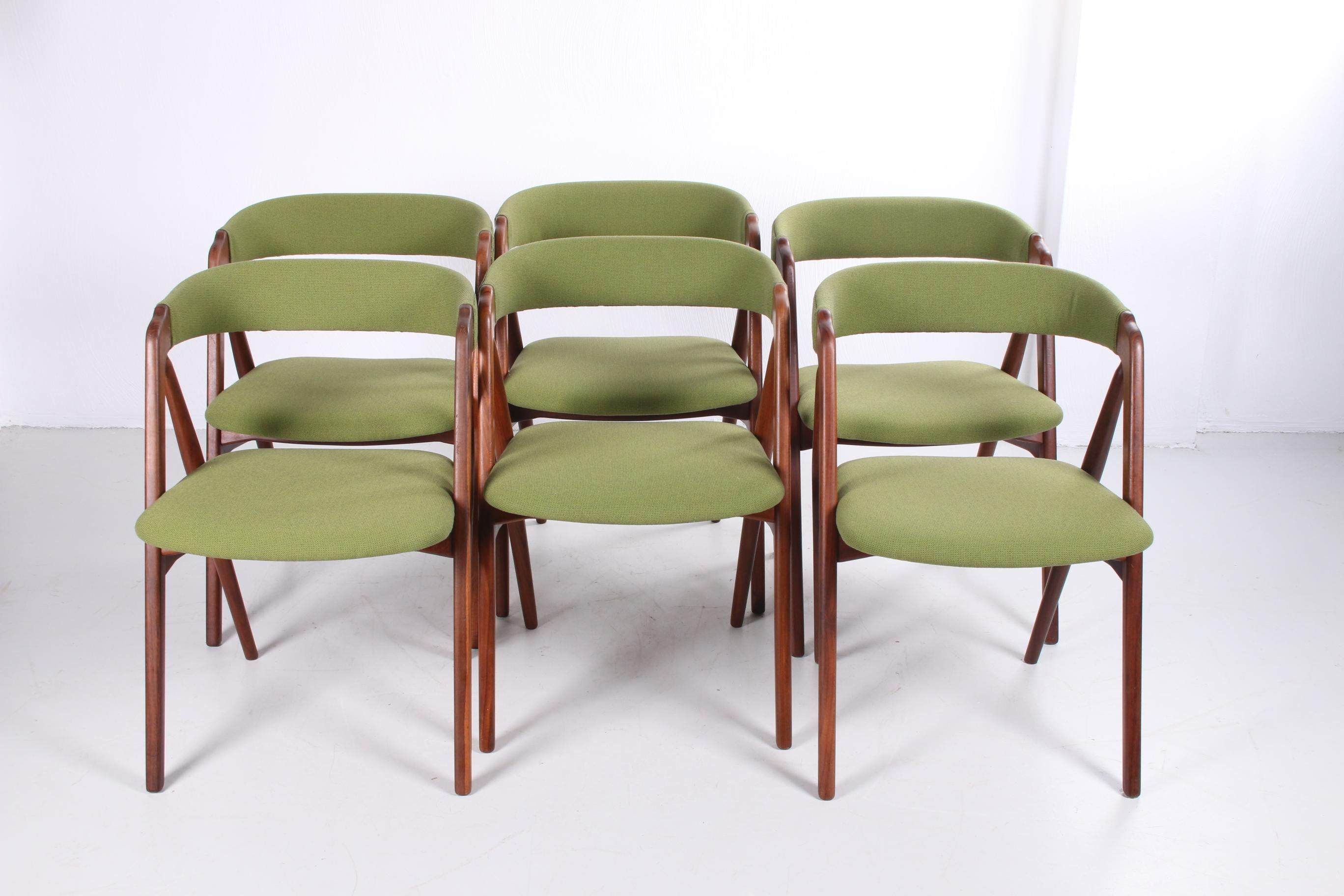 Dining Chairs from Th. Harlev for Farstrup Møbler Model 205, 1960s, Set of 6 2