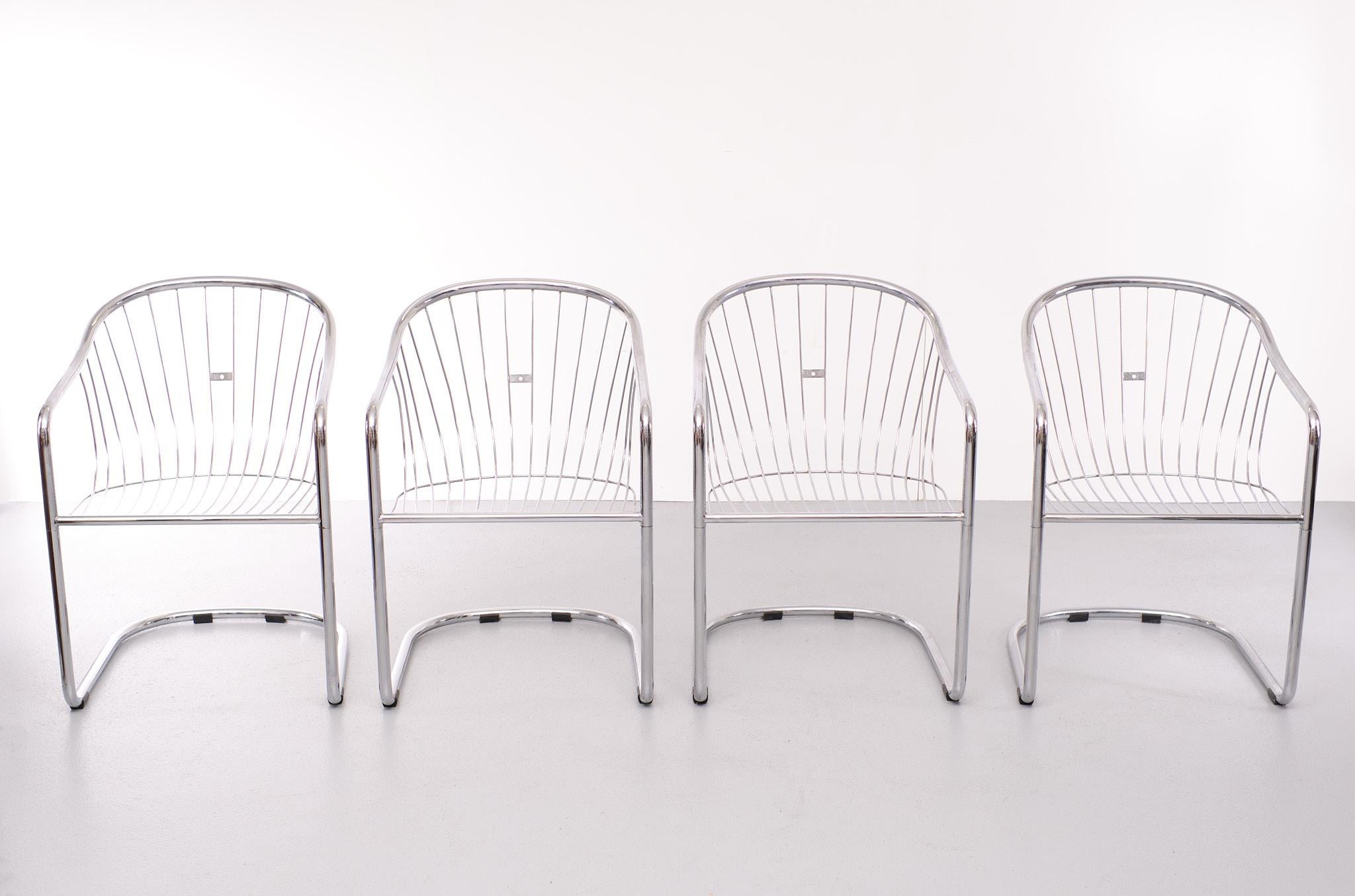 Late 20th Century Dining Chairs Gastone Rinaldi for RIMA, 1970s Italy